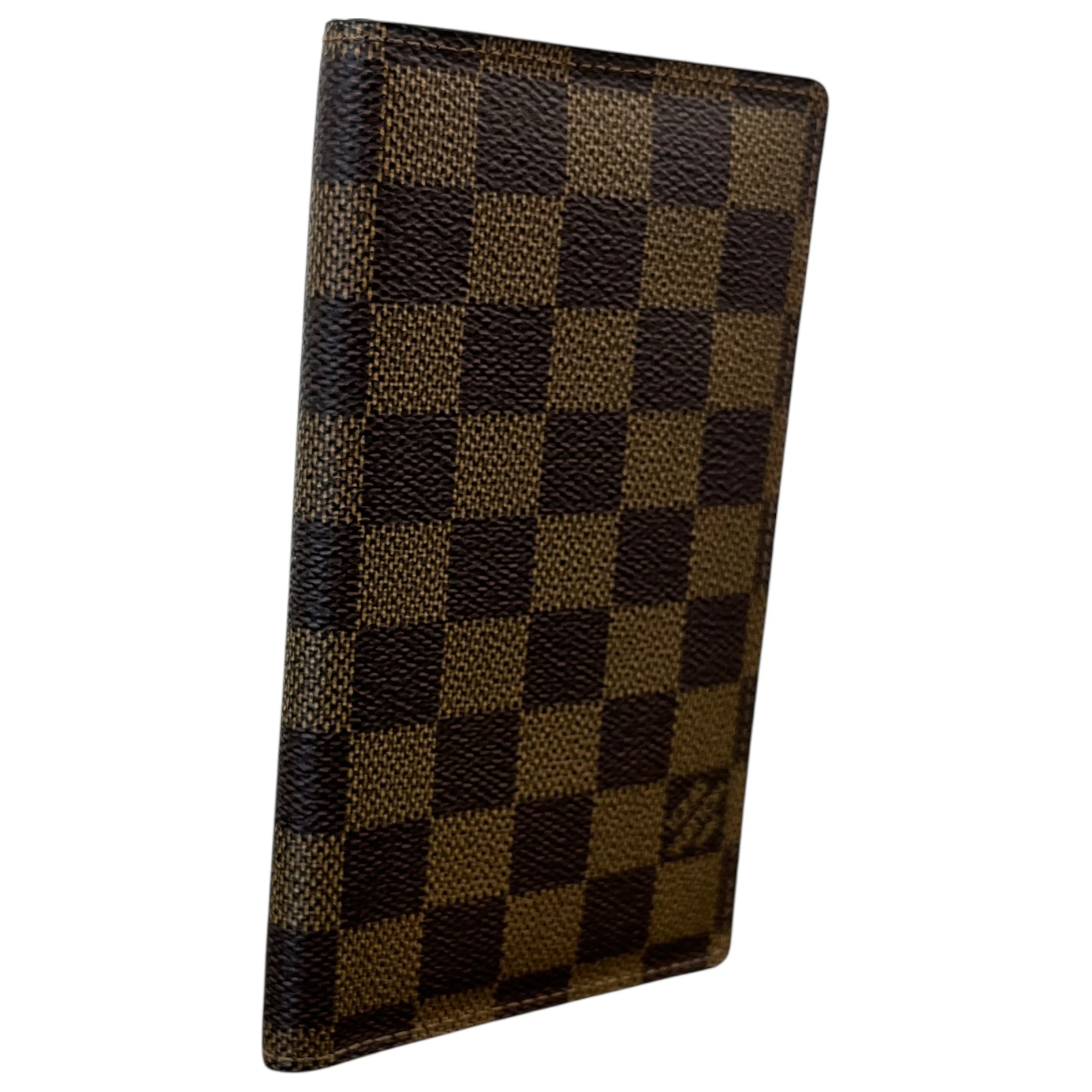 Damier Ebene Checkbook Cover Wallet Brown - Image 3