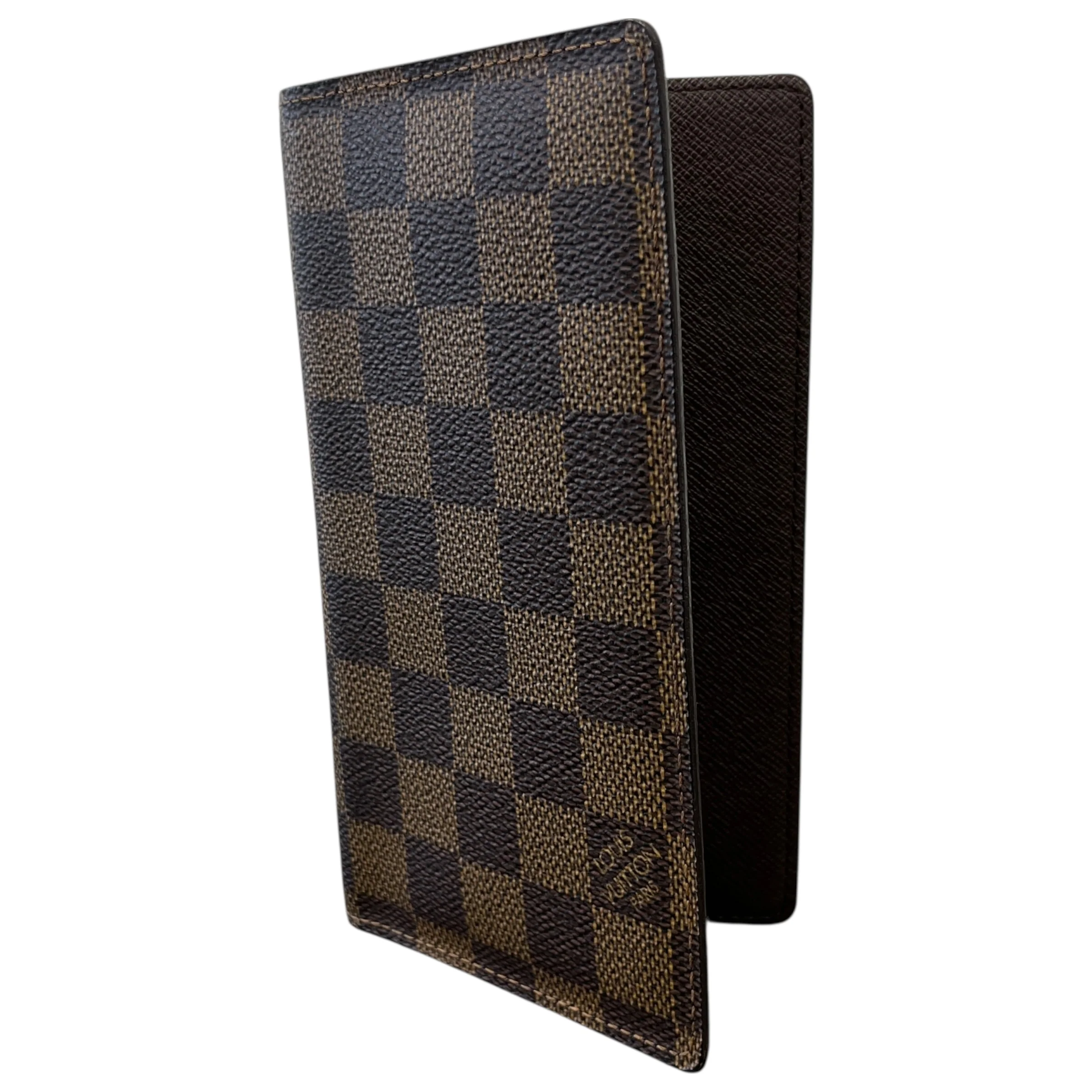 Damier Ebene Checkbook Cover Wallet Brown - Image 4