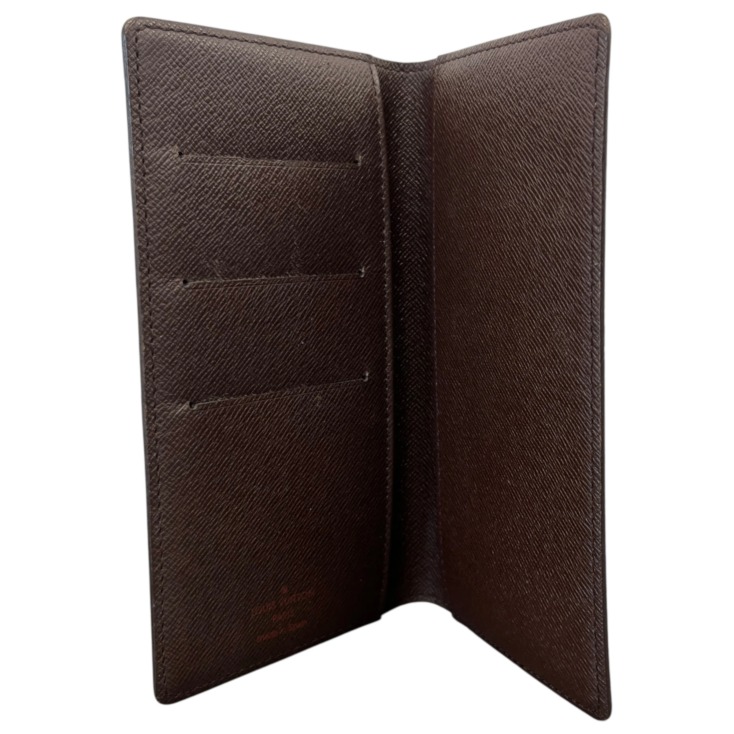 Damier Ebene Checkbook Cover Wallet Brown - Image 5