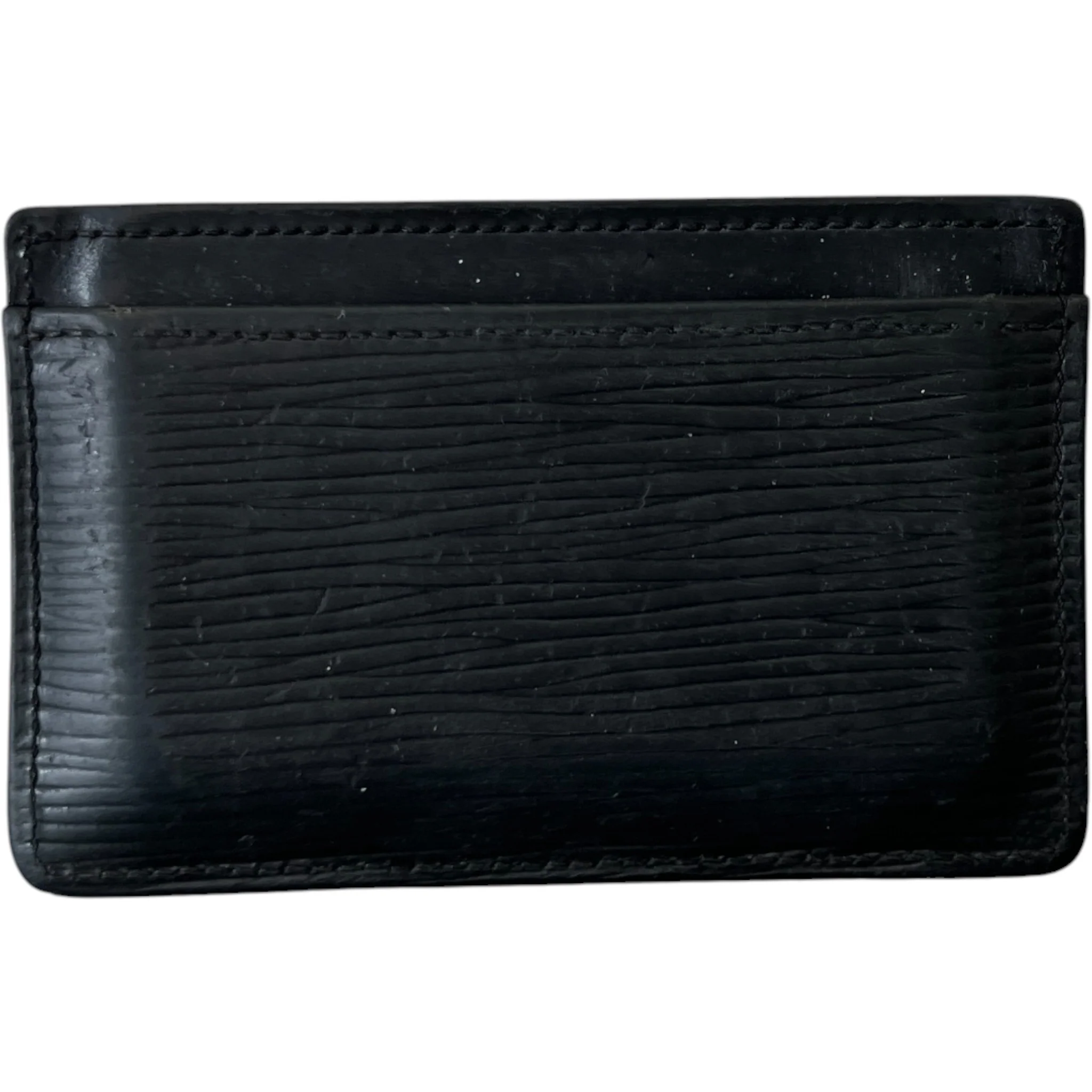 Epi Leather Card Holder Black - Image 2