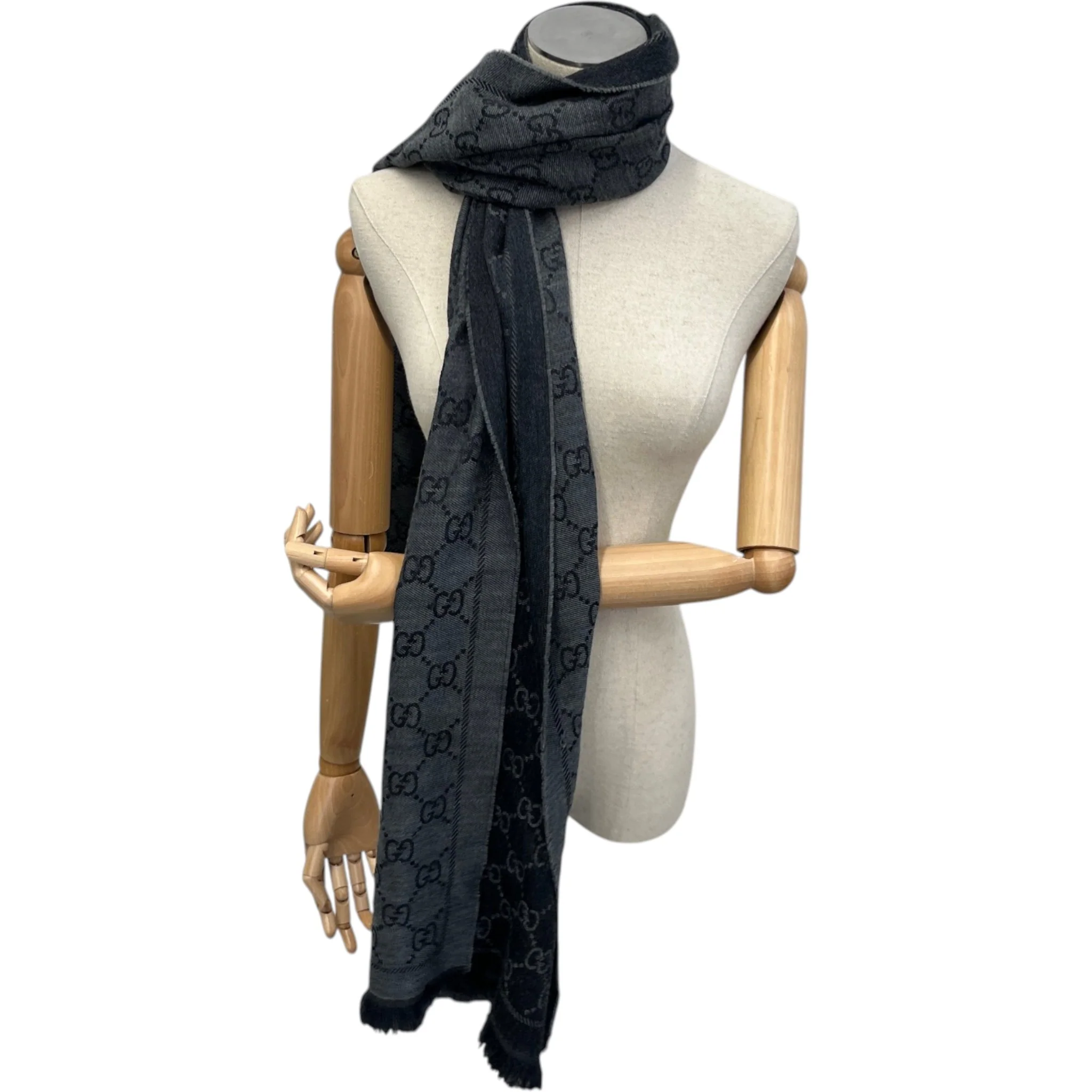 Gg Supreme Scarf Grey - Image 6