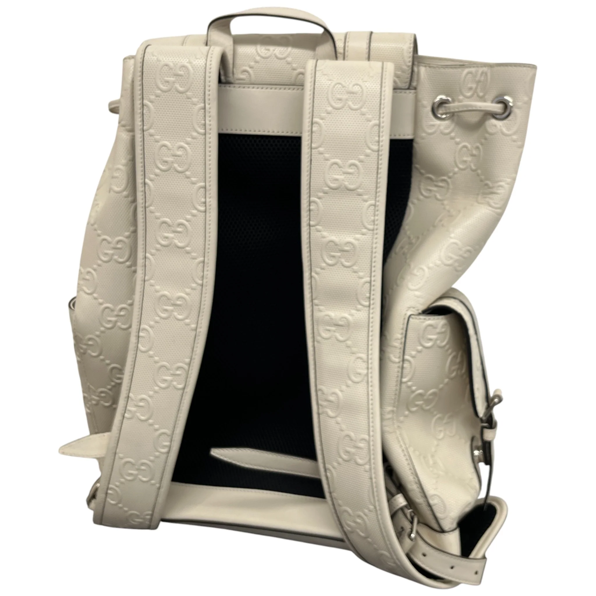 Jumbo Gg Embossed Backpack Cream - Image 9