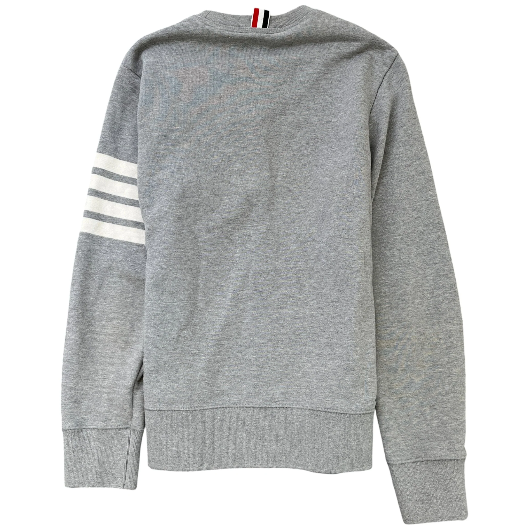 Men's 4-Bar Stripe Sweatshirt Grey Size M - Image 2