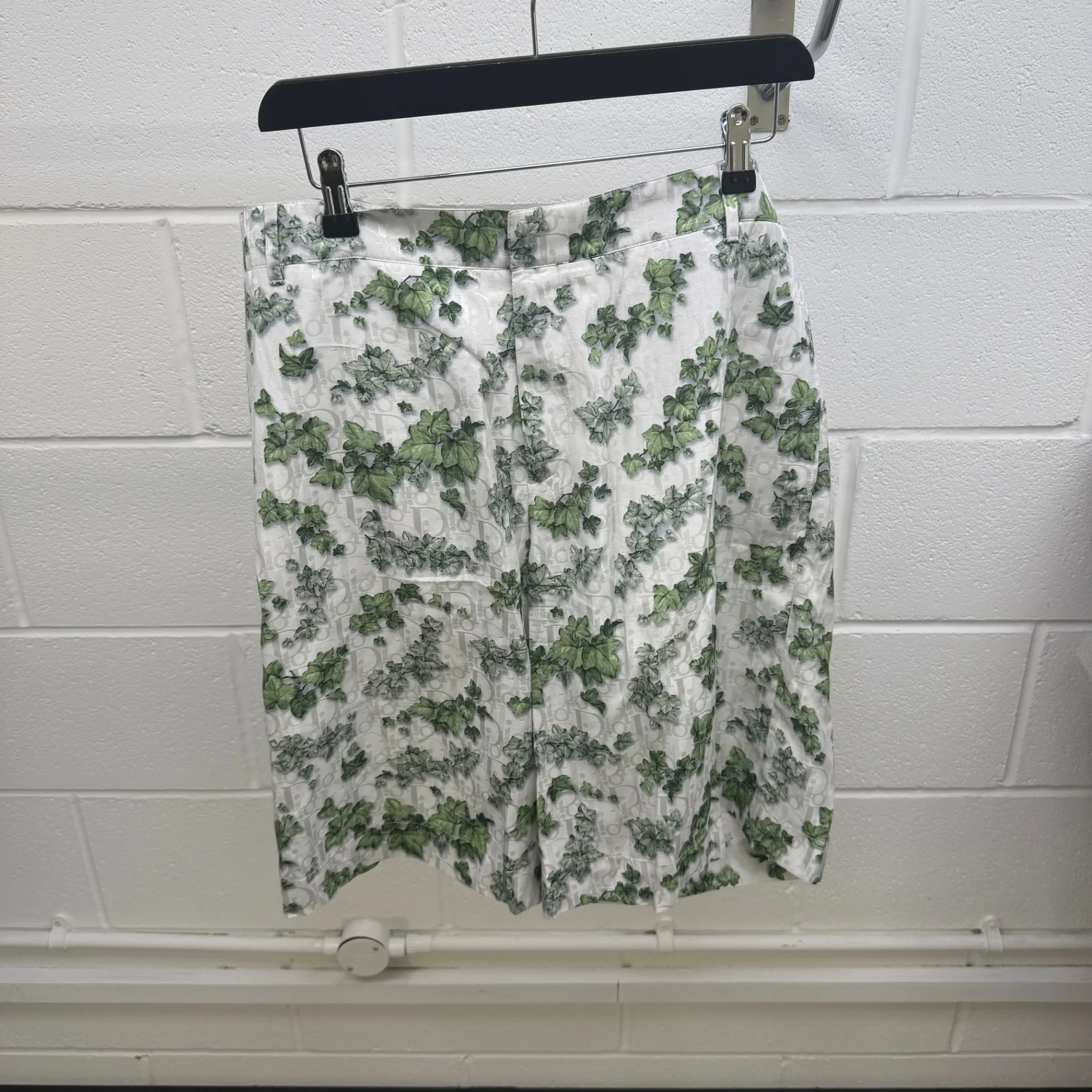 Men's Amoako Boafo Oblique Leaf Shorts Grey Size IT 54 / UK 38 - Image 6
