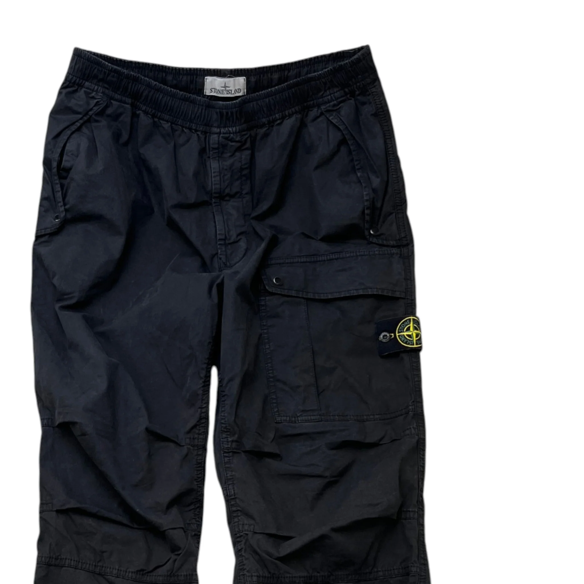 Men's Applique Logo Cargos Black Size Waist 33" - Image 3