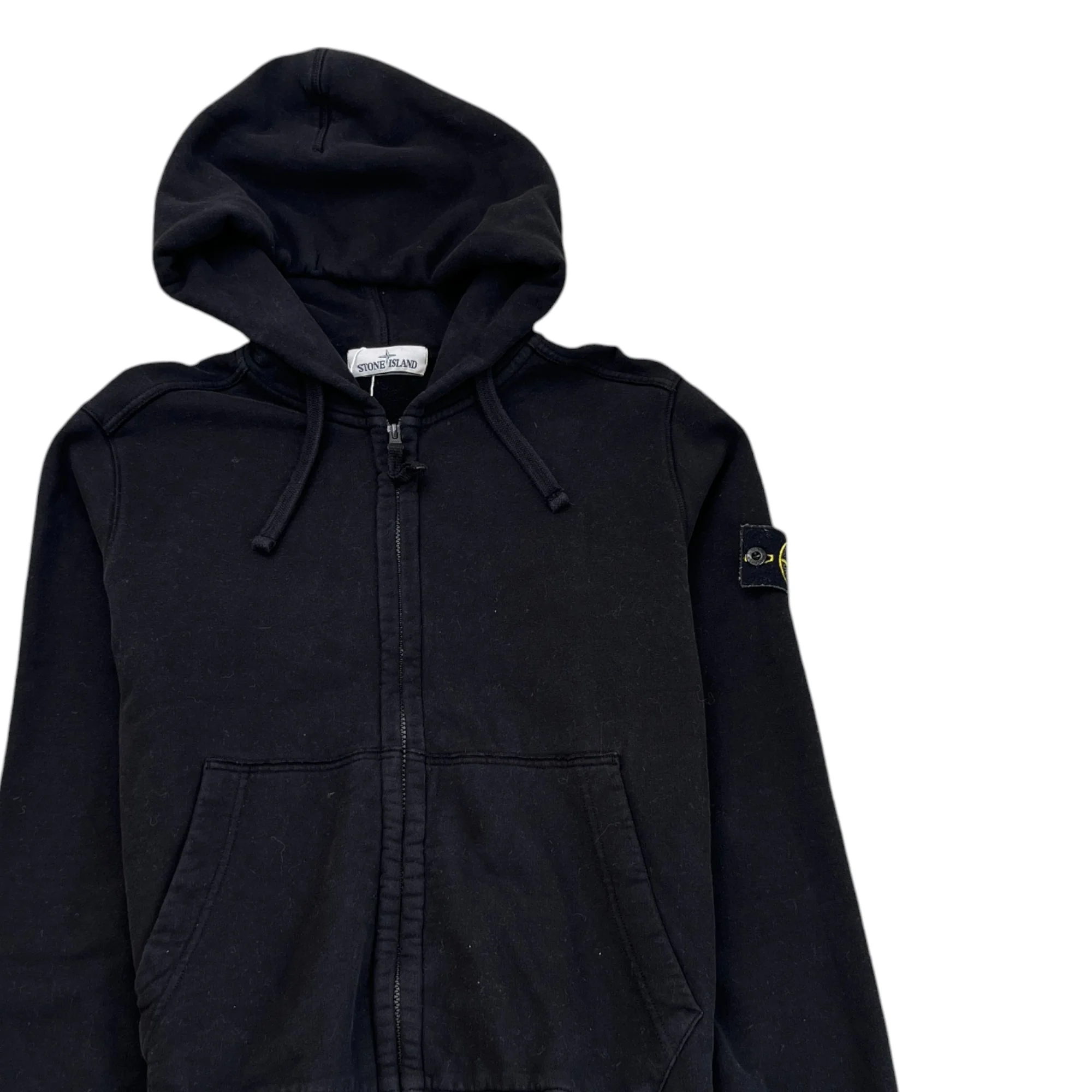 Men's Applique Logo Hoodie Black Size L - Image 3