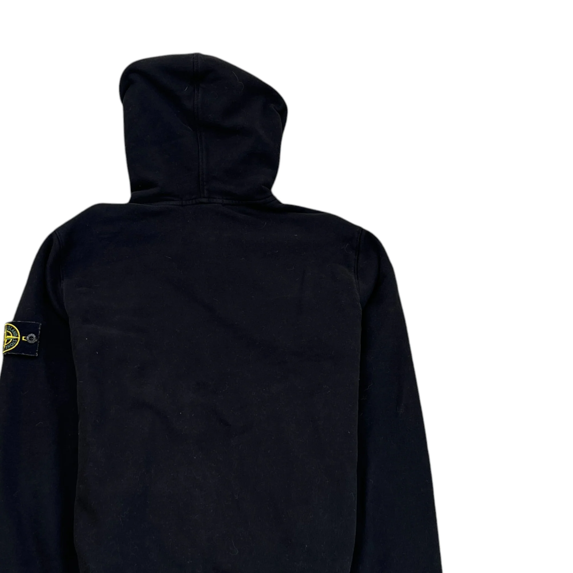 Men's Applique Logo Hoodie Black Size L - Image 4