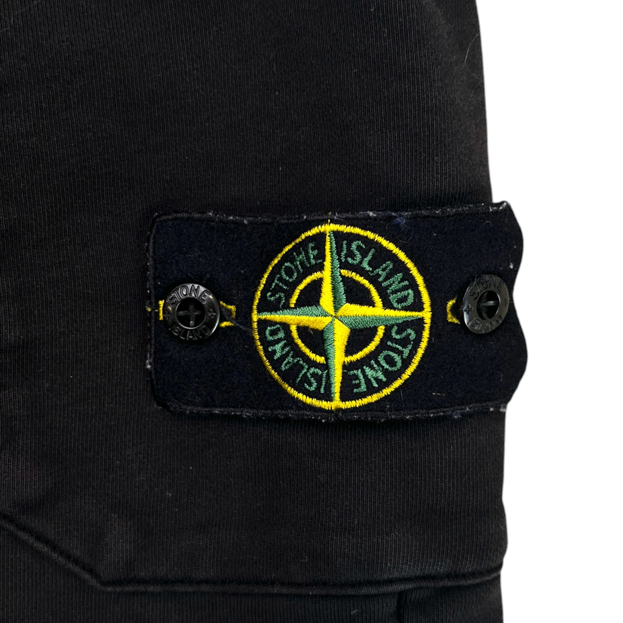 Men's Applique Logo Shorts Black Size L - Image 5