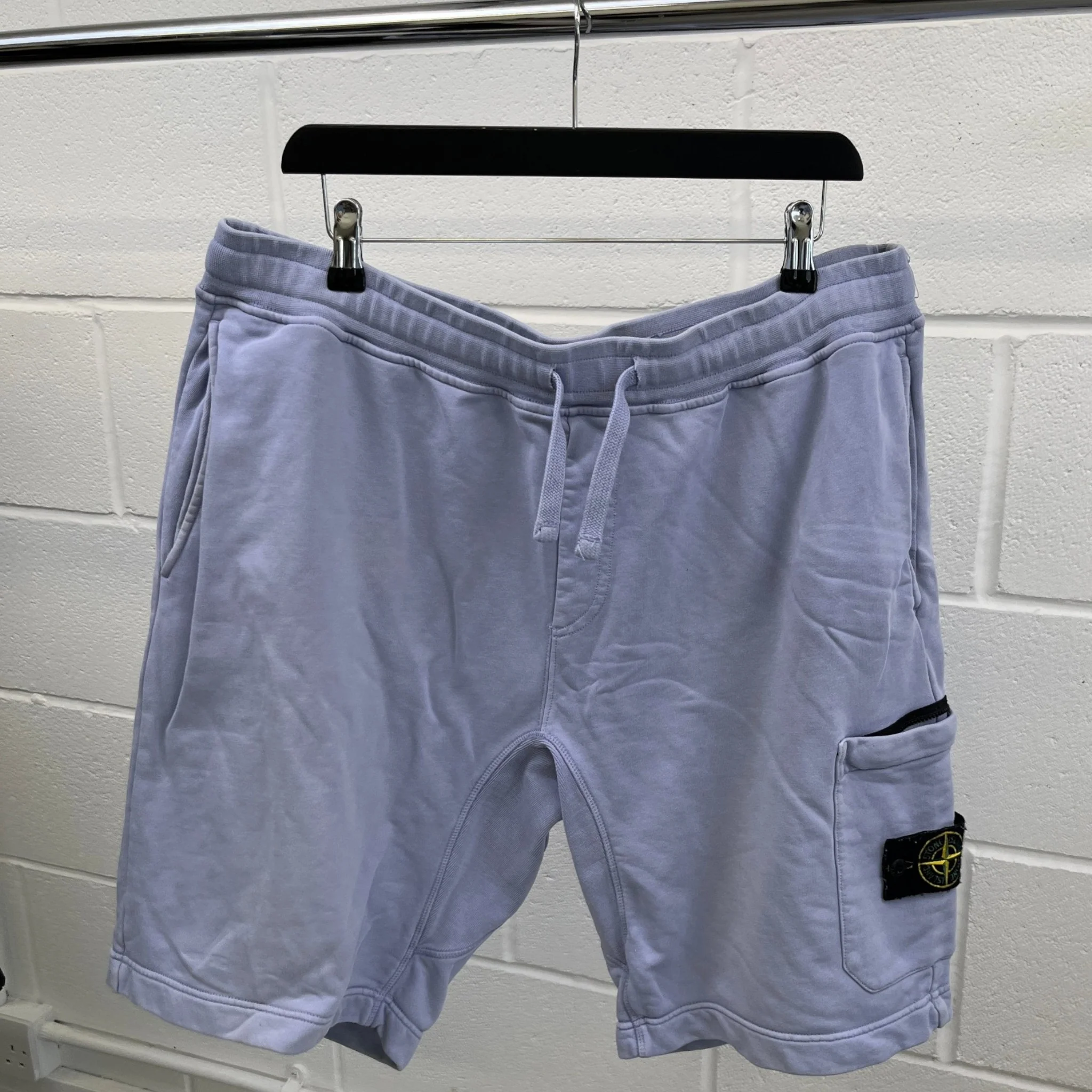 Men's Applique Logo Shorts Blue Size XXL - Image 8