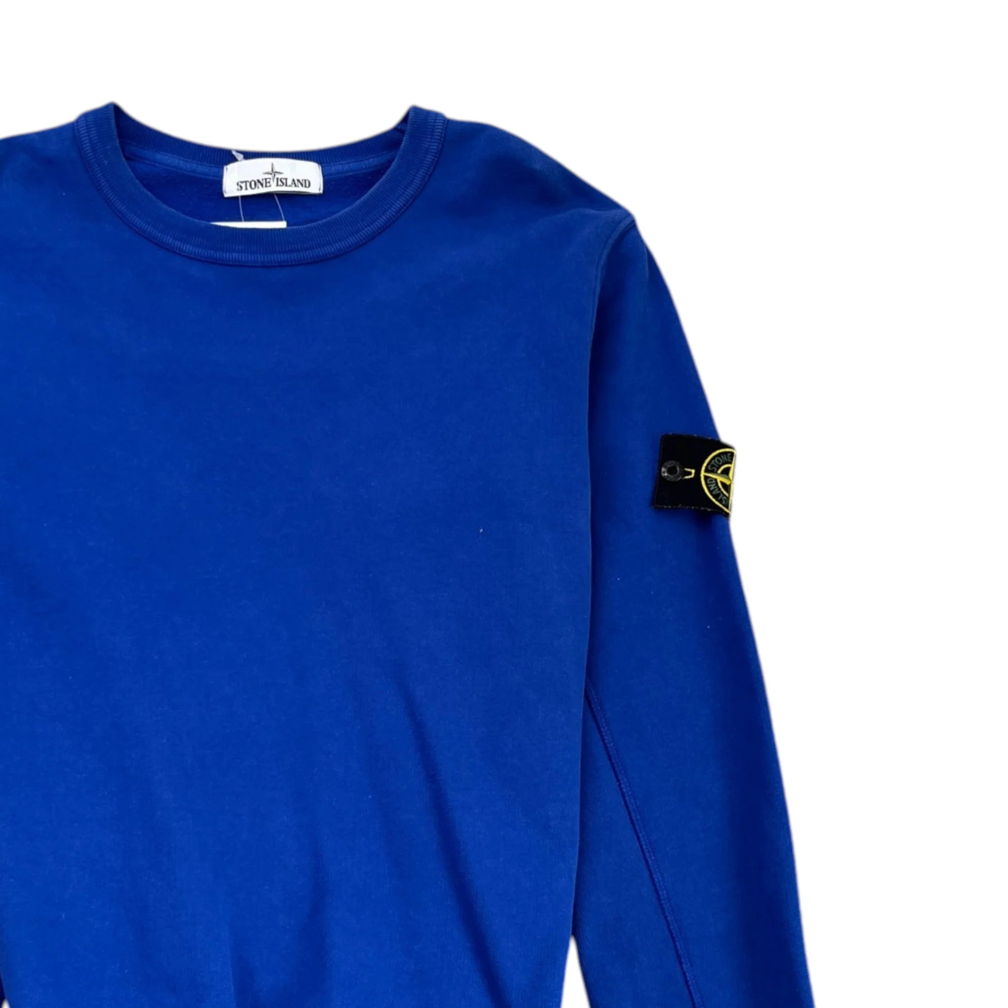 Men's Applique Logo Sweatshirt Blue Size L - Image 3
