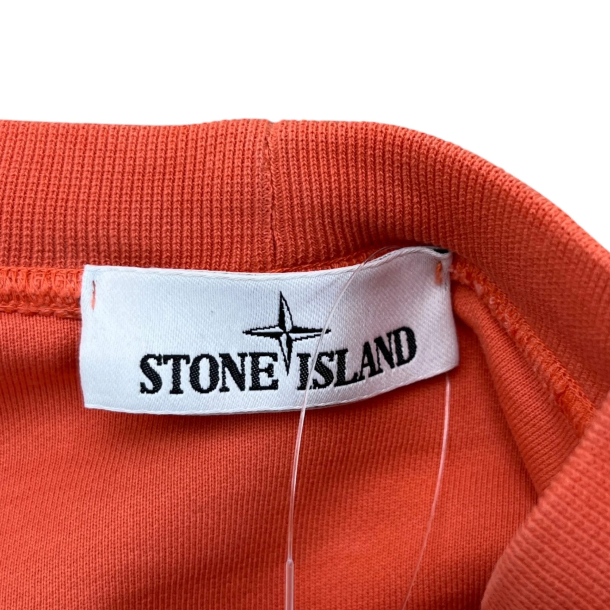 Men's Applique Logo Sweatshirt Orange Size M - Image 6