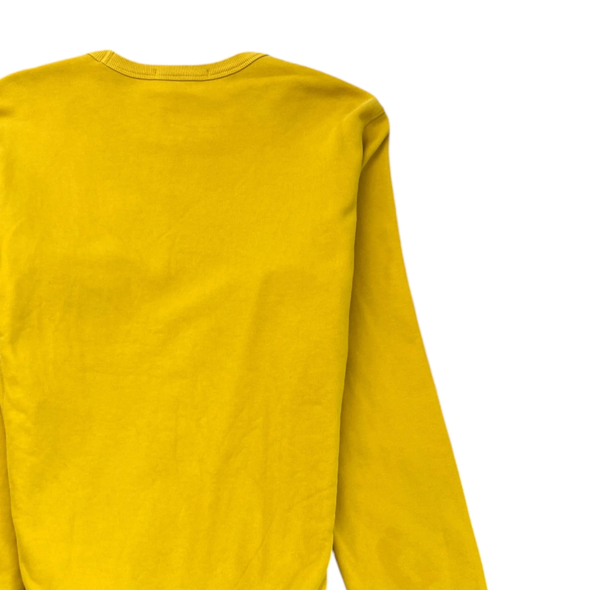 Men's Applique Logo Sweatshirt Yellow Size M - Image 4