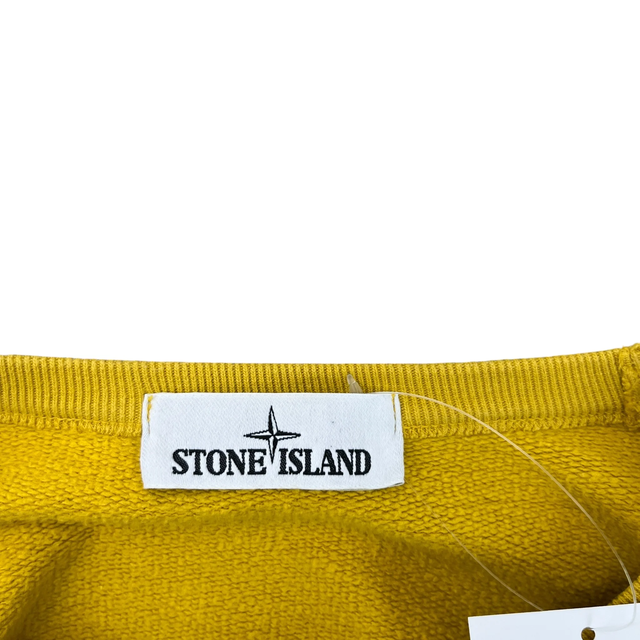 Men's Applique Logo Sweatshirt Yellow Size M - Image 7