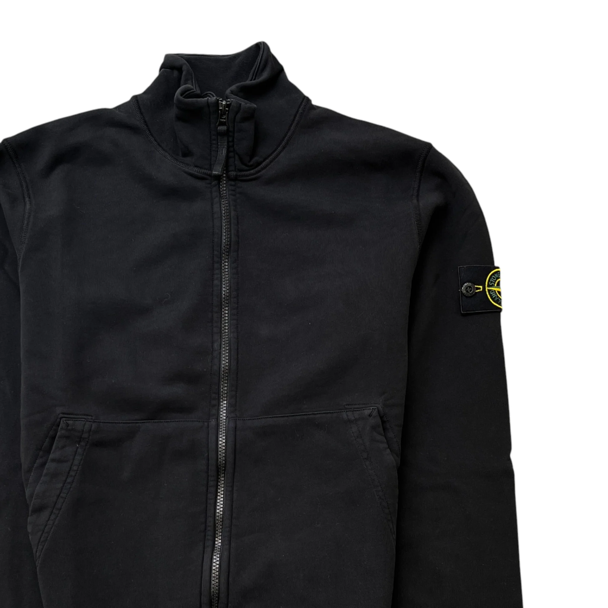 Men's Applique Logo Track Jacket Black Size M - Image 3