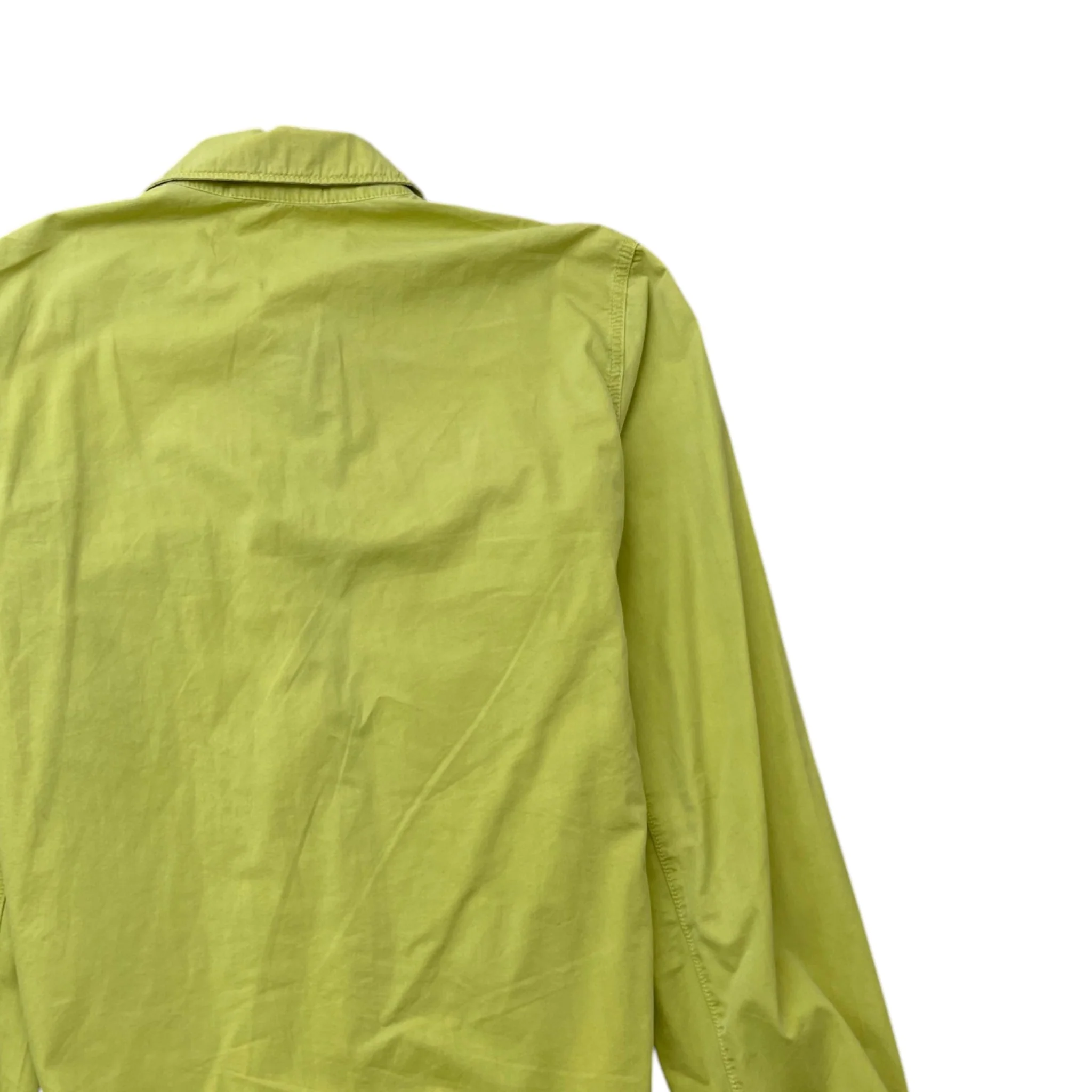 Men's Applique Logo Zip OverShirt Green Size M - Image 4