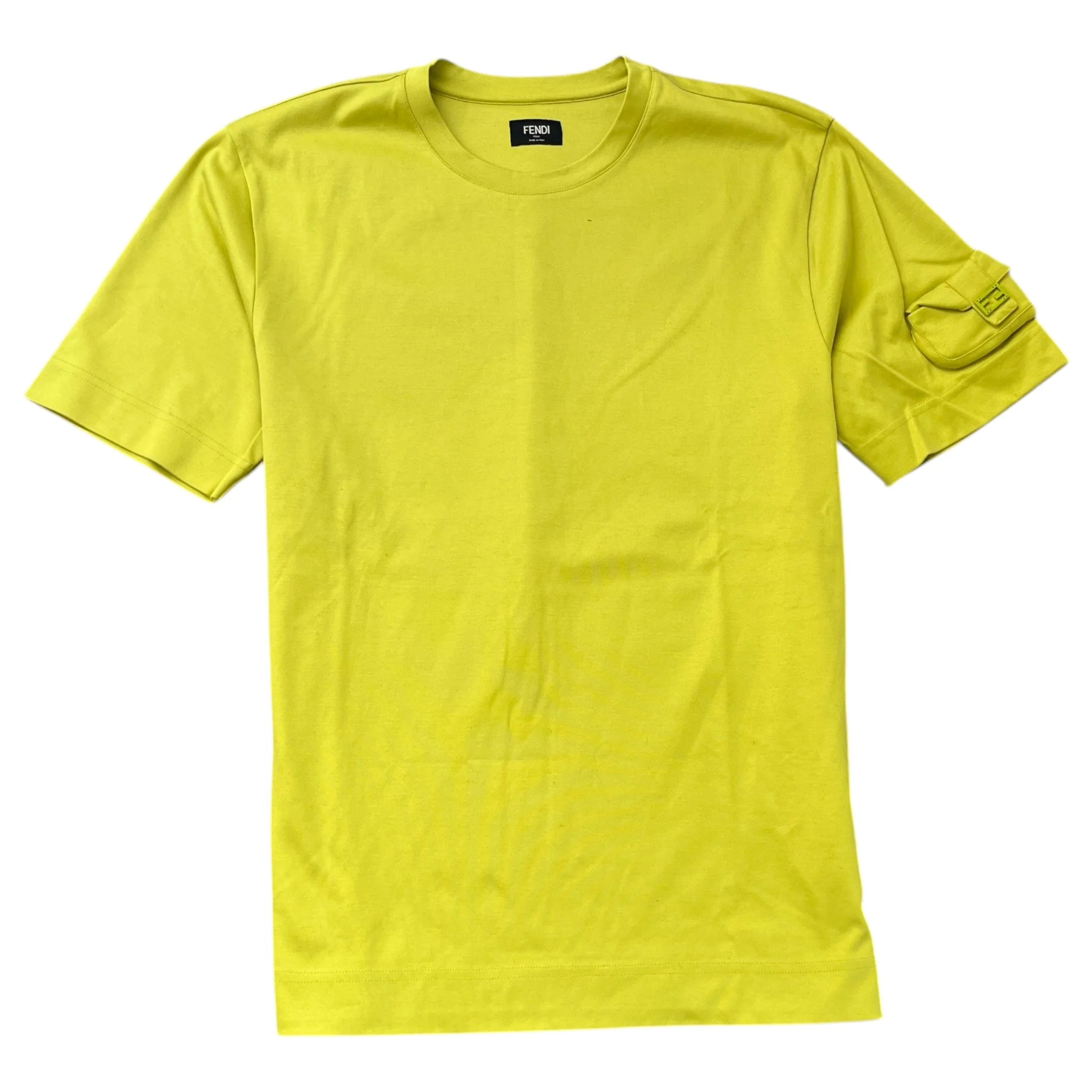 Men's Arm Pocket Logo T-Shirt Green Size M
