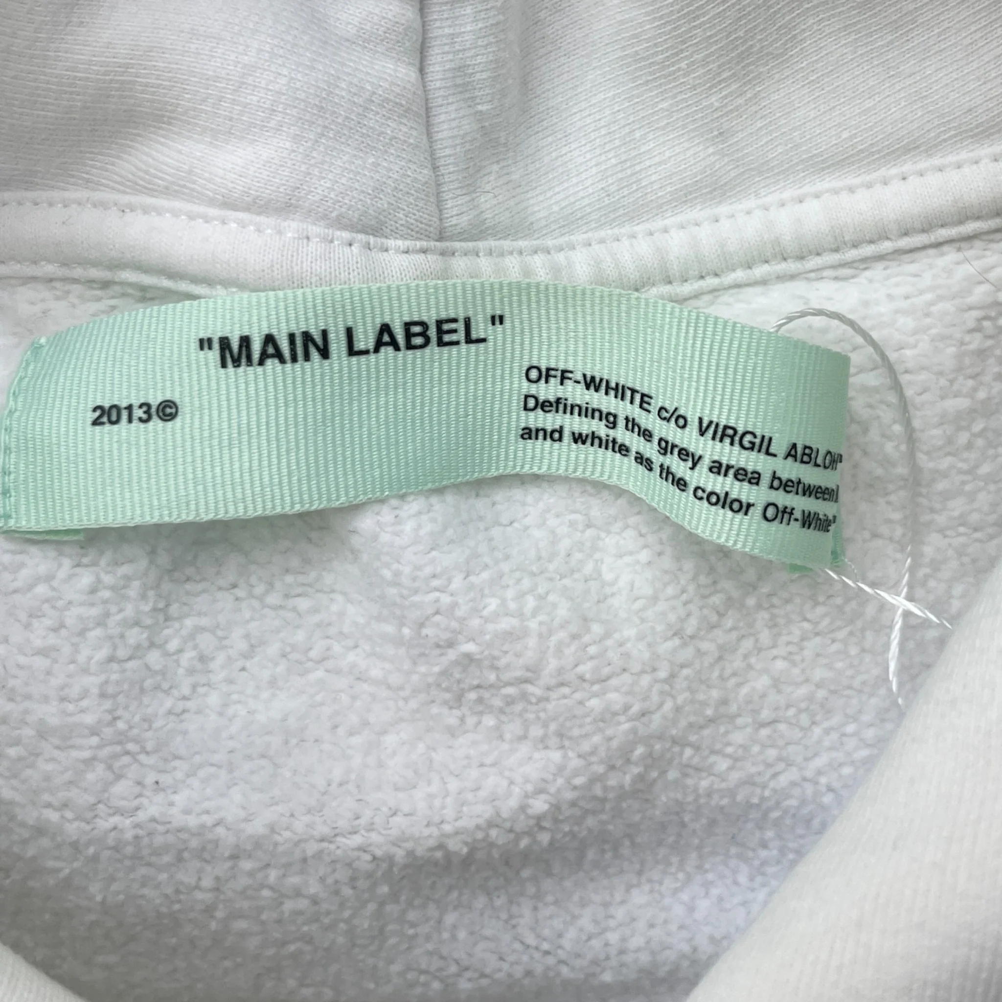 Men's Arrow Logo Hoodie White Size S - Image 7