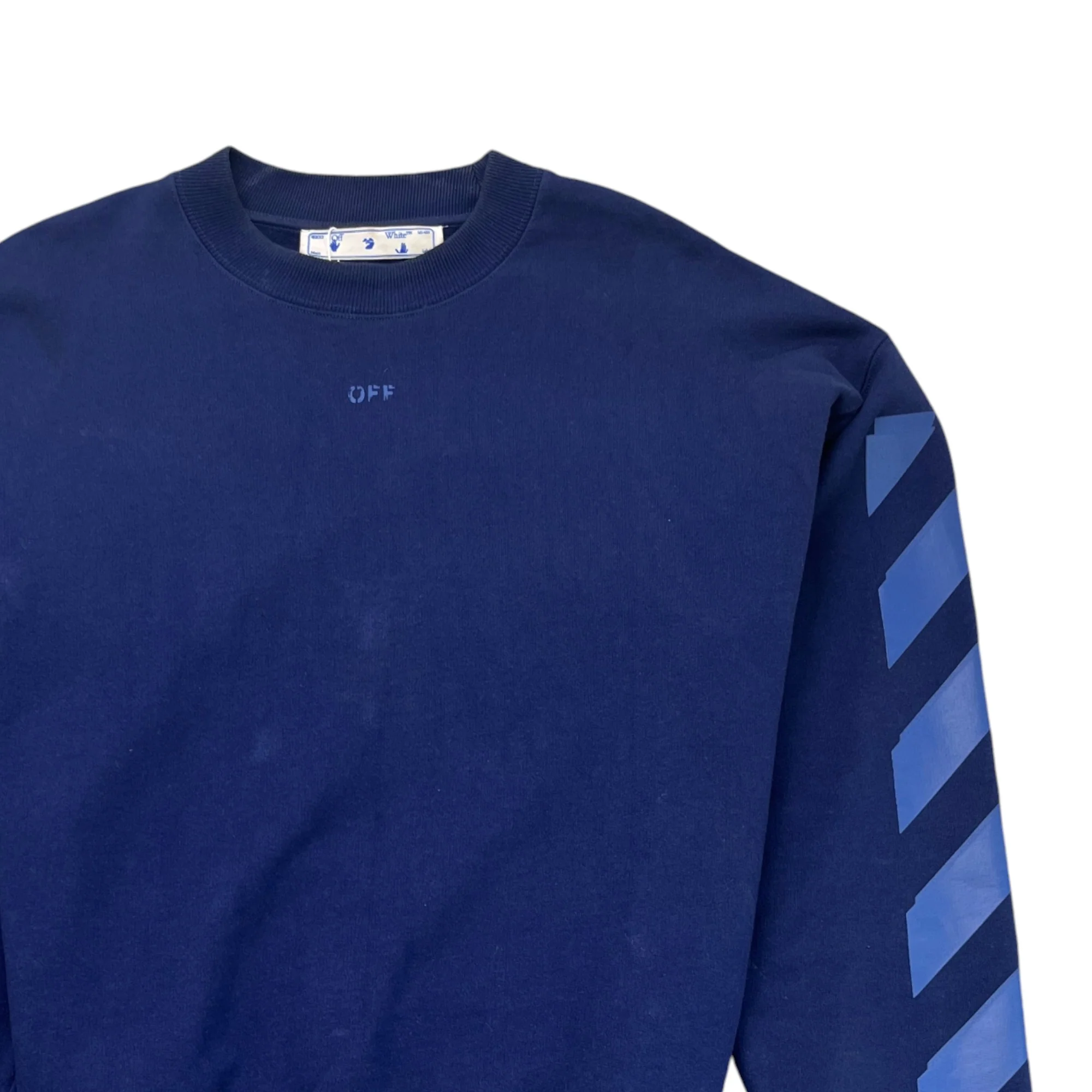 Men's Arrow Logo Jumper Navy Size S - Image 3