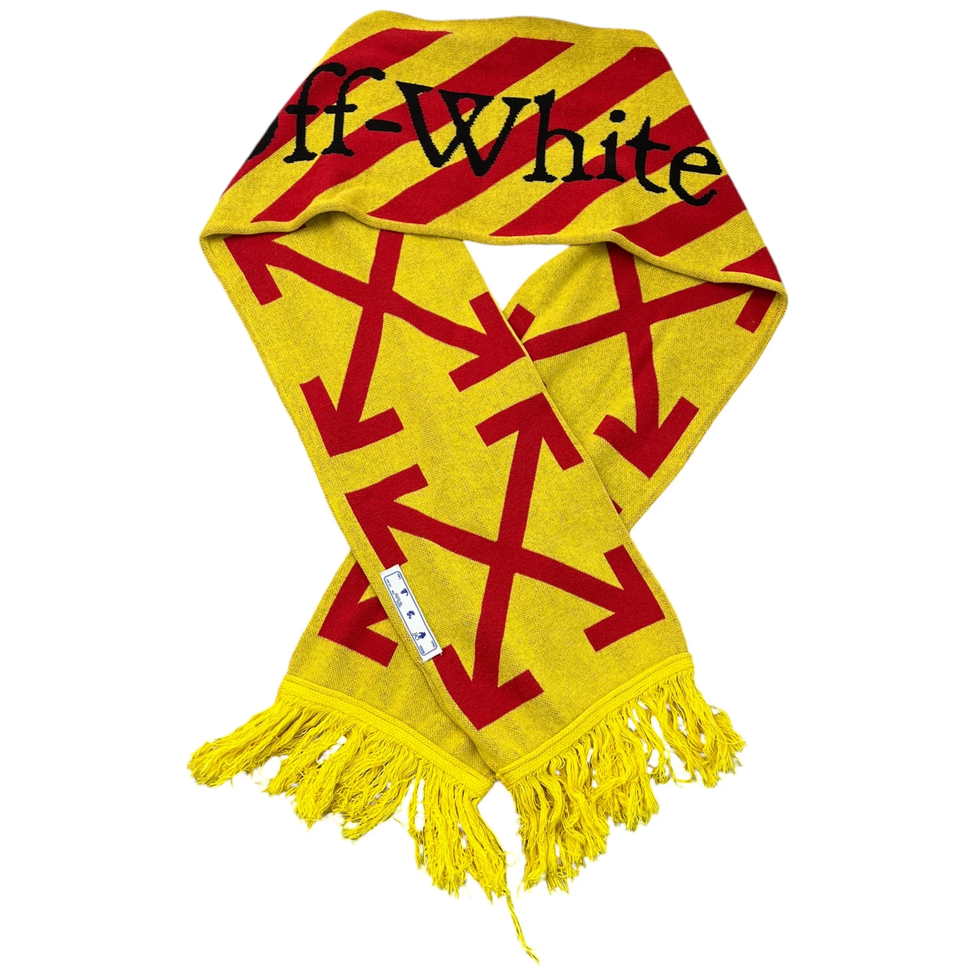 Men's Arrow Logo Scarf Yellow - Image 3