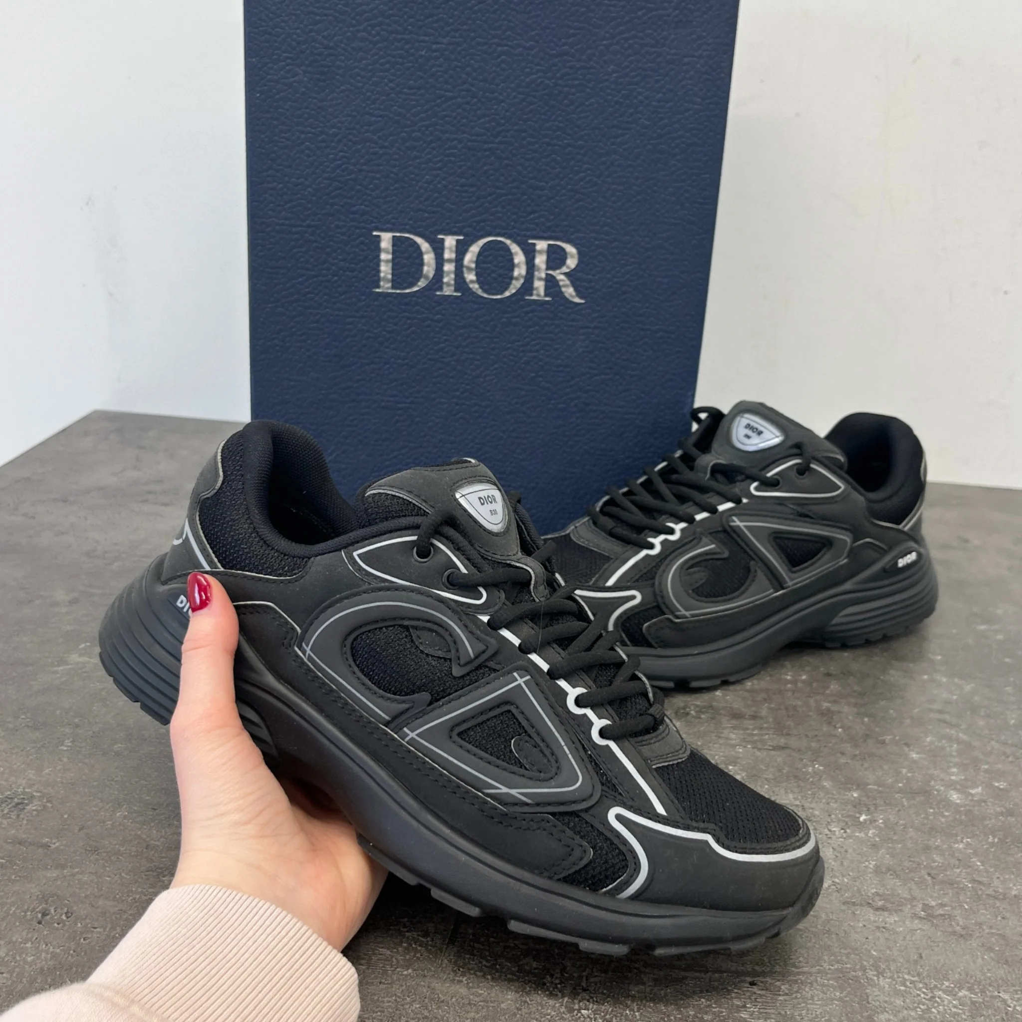 Men's B30 Low Trainers Black Size EU 40 / UK 6 - Image 12