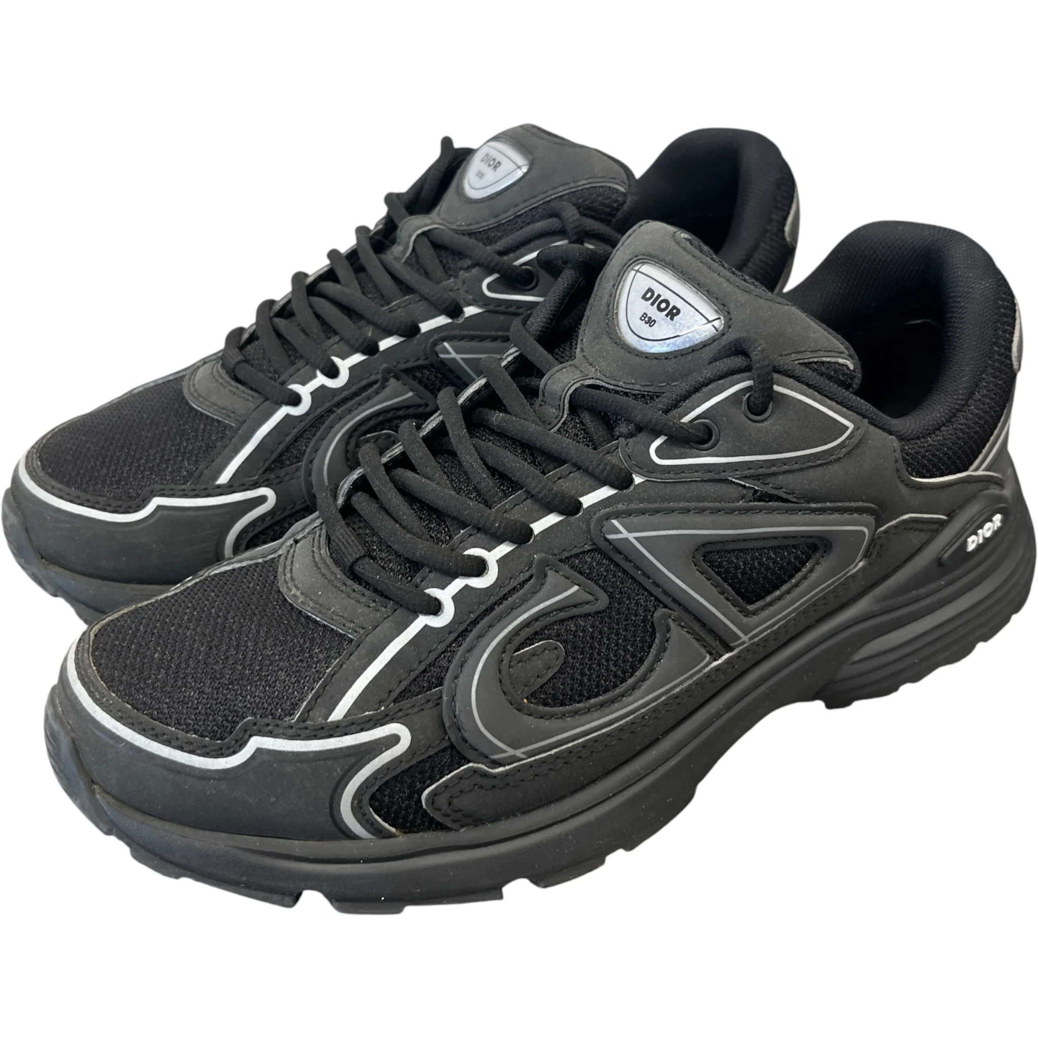 Men's B30 Low Trainers Black Size EU 40 / UK 6 - Image 9