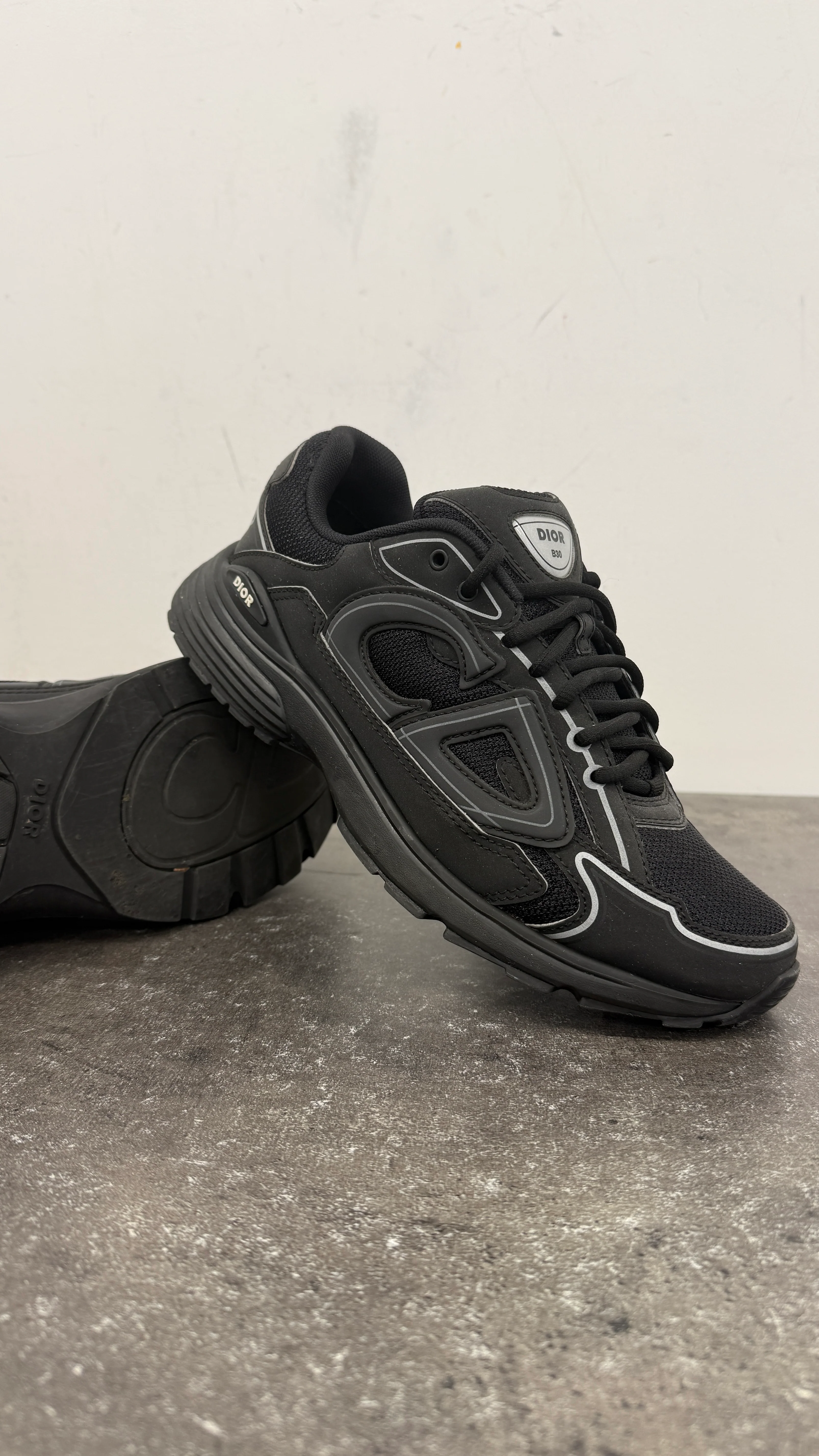 Men's B30 Low Trainers Black Size EU 41.5 / UK 7.5 - Image 13