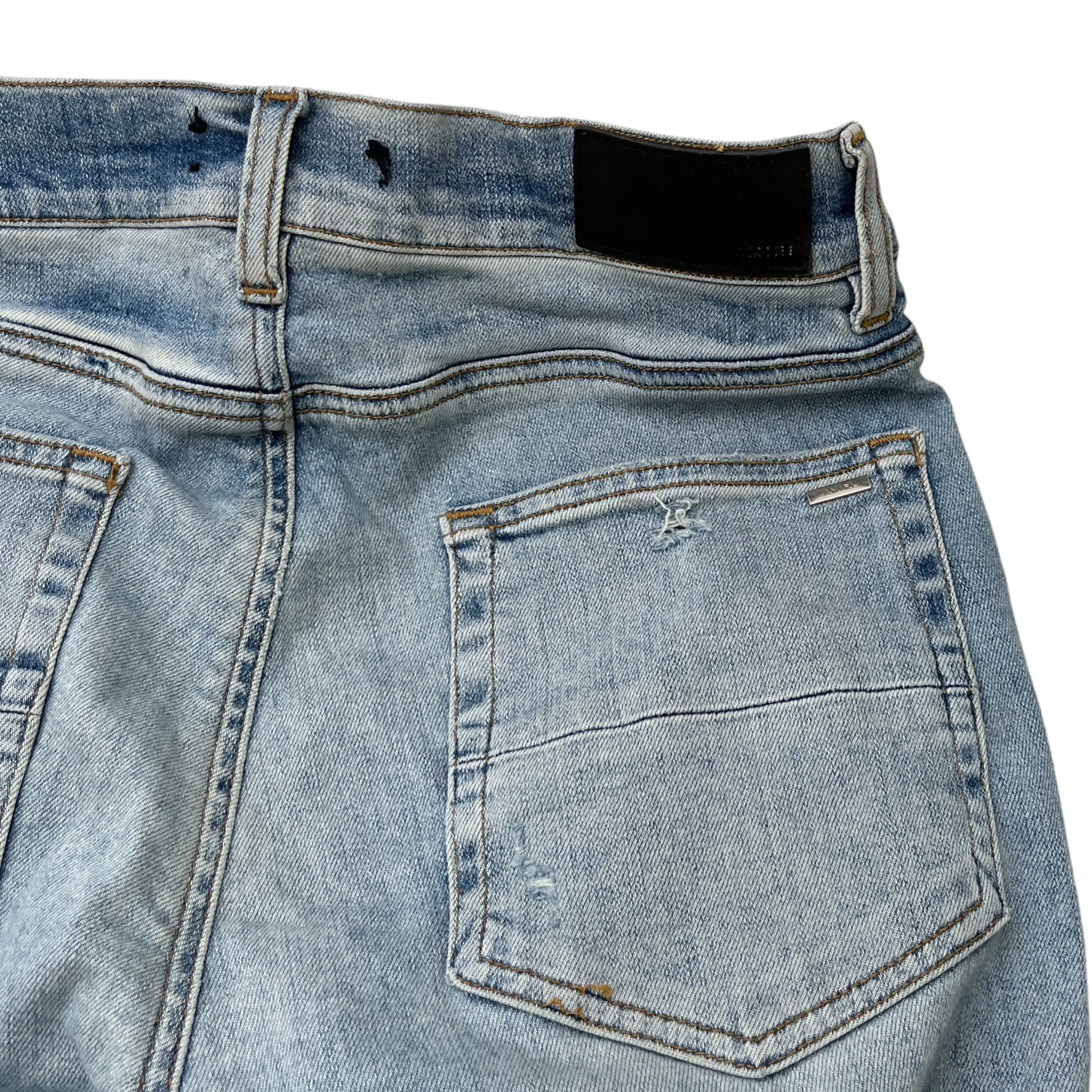 Men's Bandana Biker Jeans Blue Size Waist 32" - Image 7