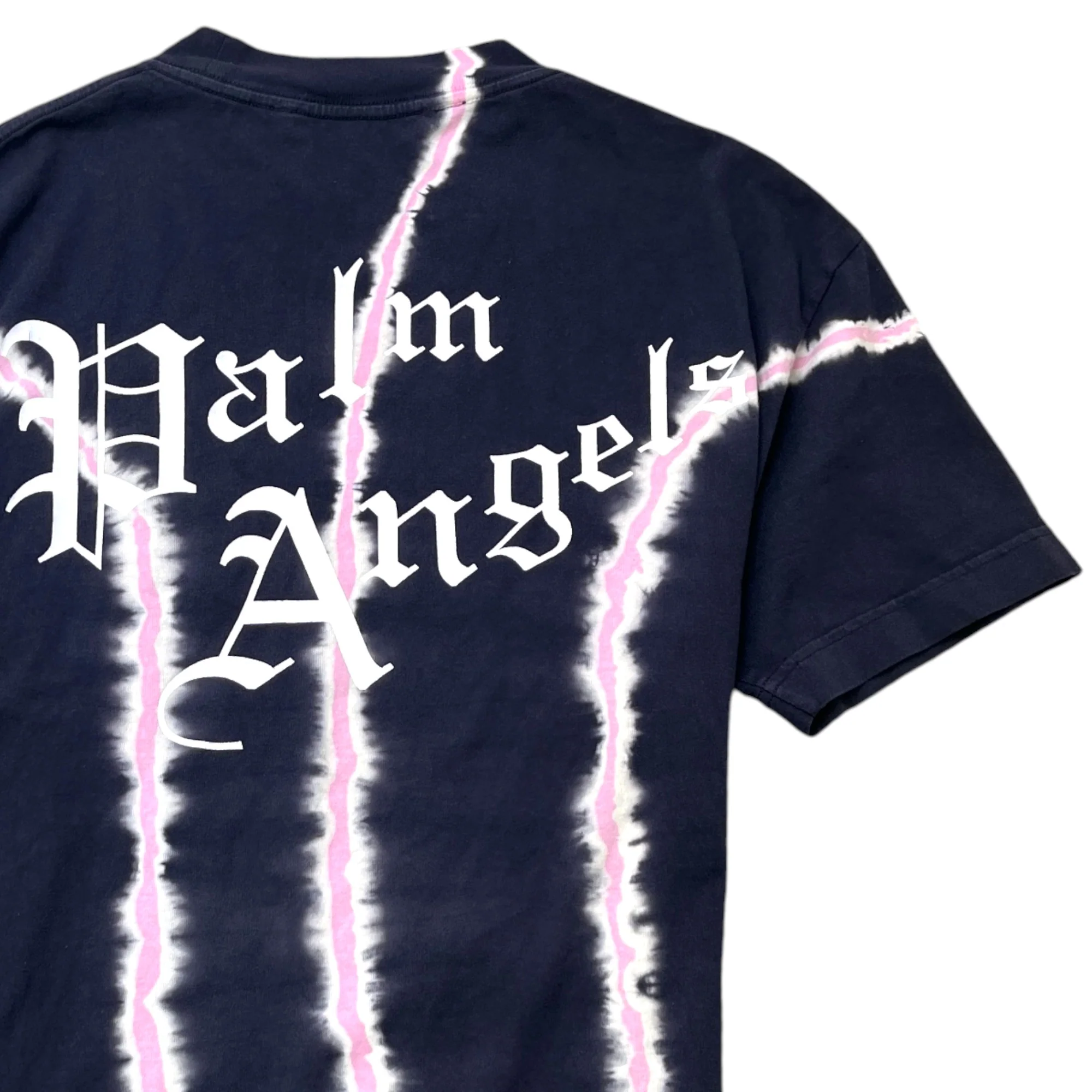 Men's Butterfly Tie-Dye T-Shirt Navy Size S - Image 4
