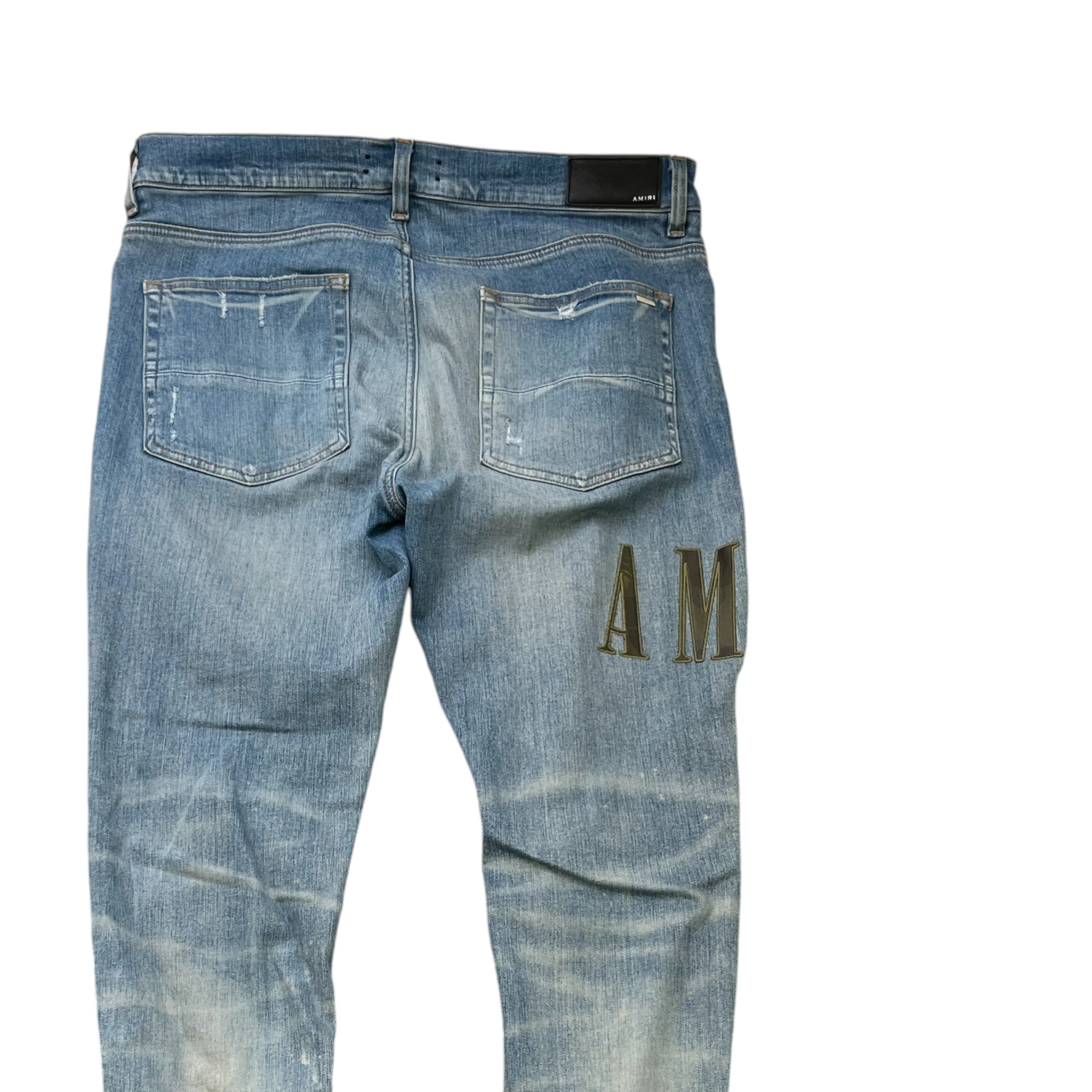 Men's Camo Applique Logo Jeans Blue Size Waist 36" - Image 4