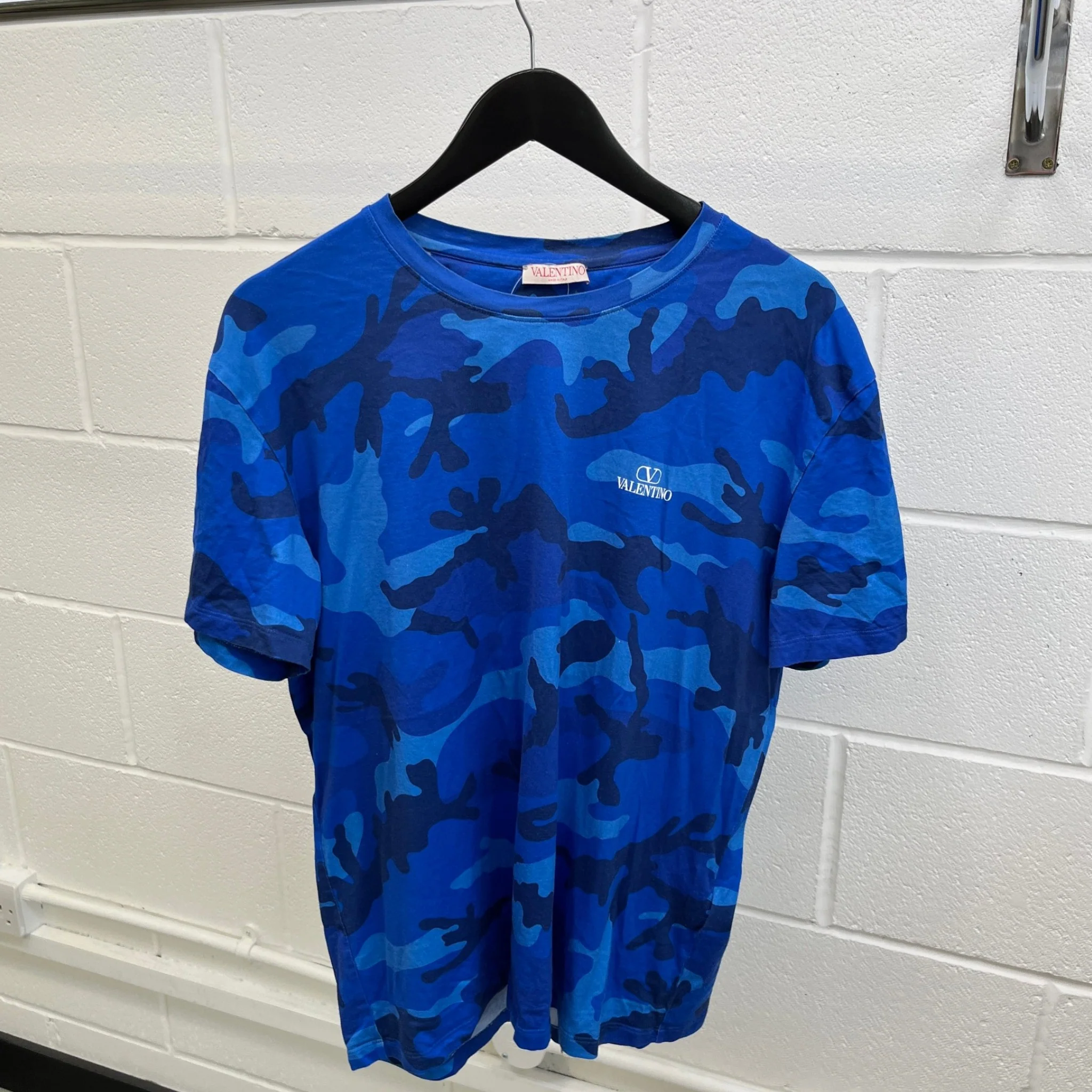 Men's Camouflage Print T-Shirt Blue Size XL - Image 8