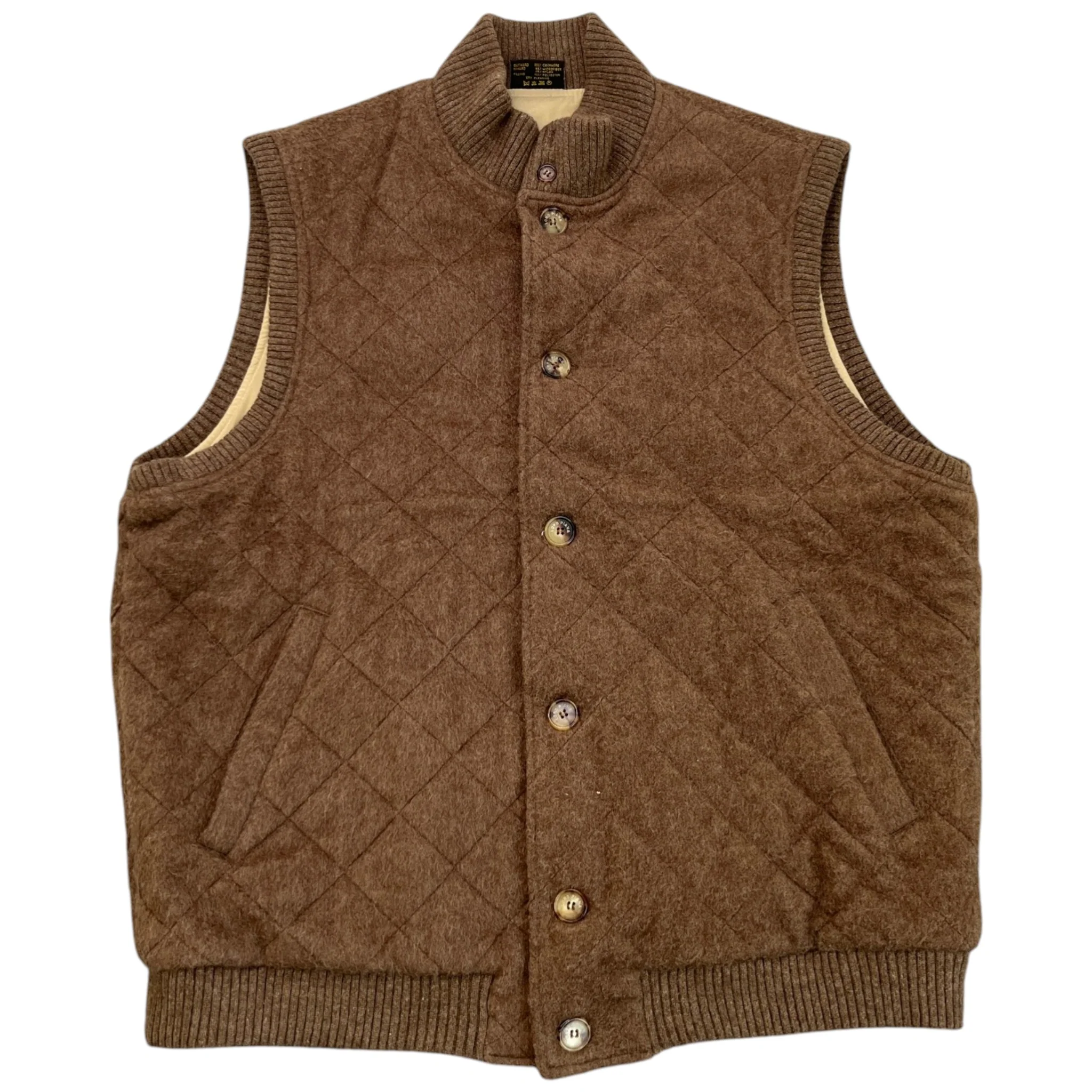 Men's Carry Cashmere Vest Brown Size XL
