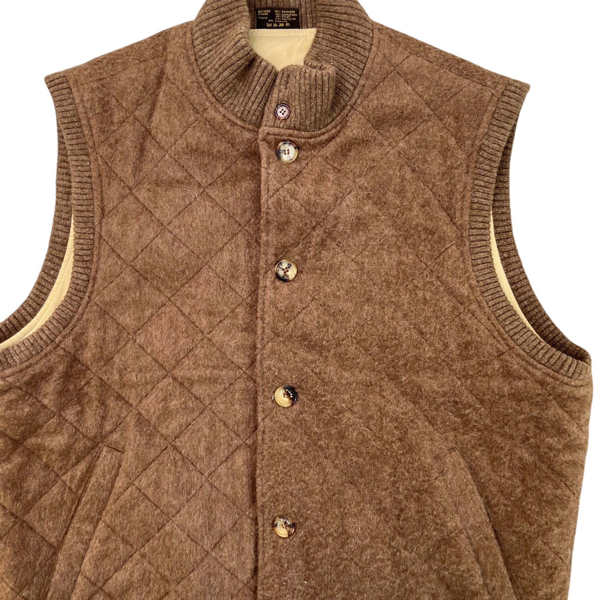 Men's Carry Cashmere Vest Brown Size XL - Image 5