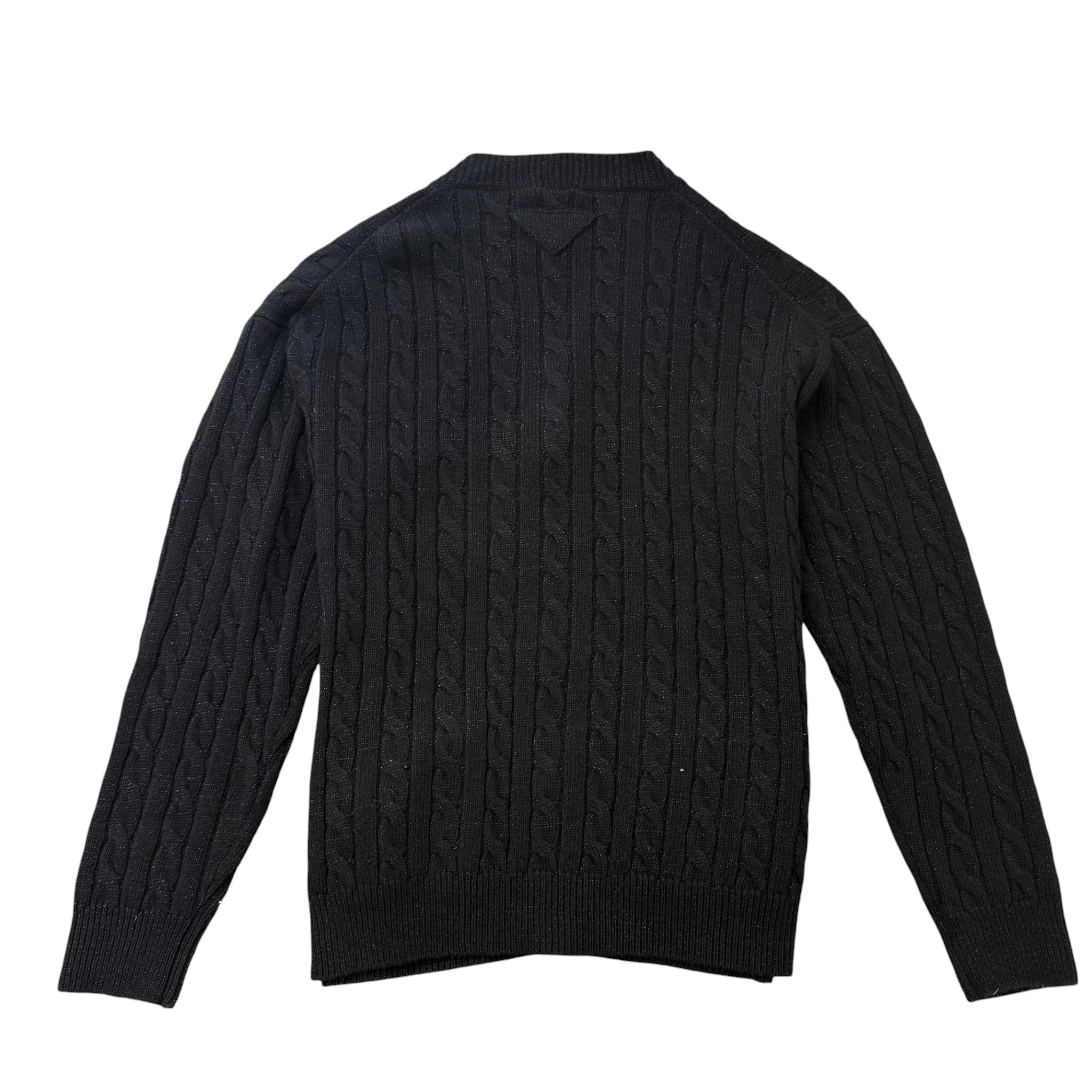 Men's Cashmere Knit Cardigan Black Size IT 54 / UK XXL - Image 2