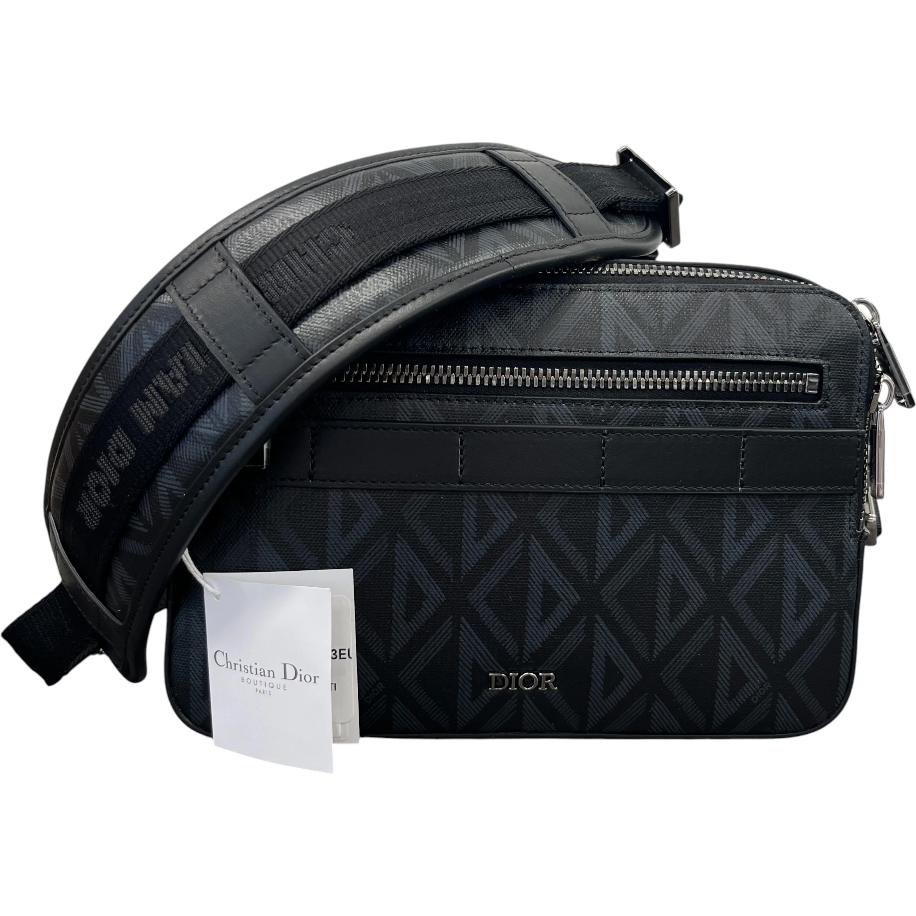 Men's Cd Diamond Safari Messenger Bag Black