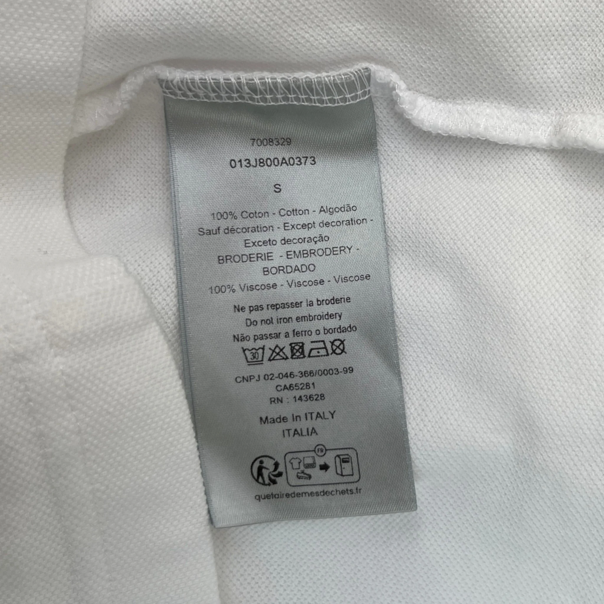 Men's Cd Icon Polo Shirt White Size S - Image 8