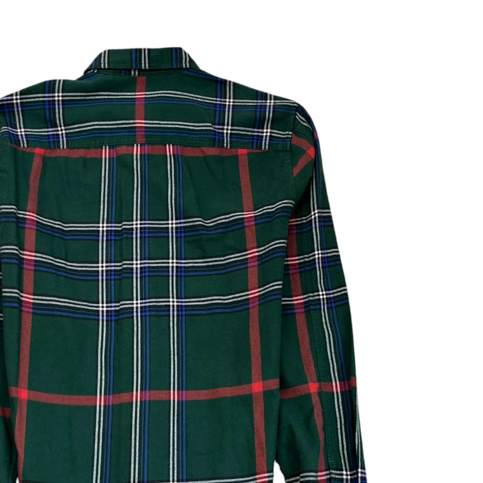 Men's Checkered Long Sleeve Shirt Green Size XS - Image 4