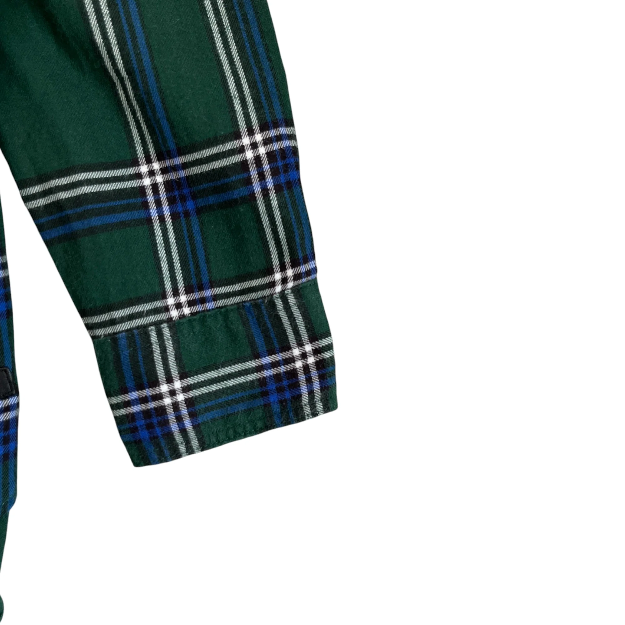 Men's Checkered Long Sleeve Shirt Green Size XS - Image 5