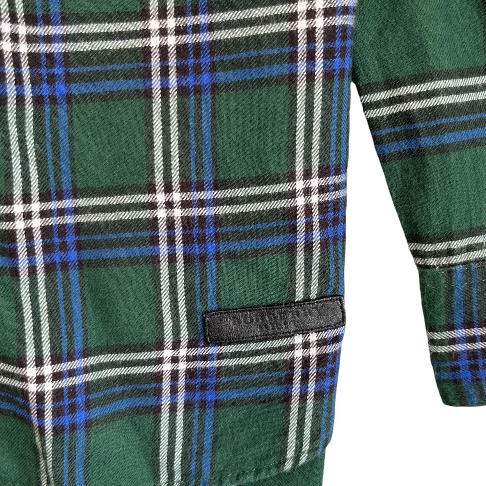 Men's Checkered Long Sleeve Shirt Green Size XS - Image 6