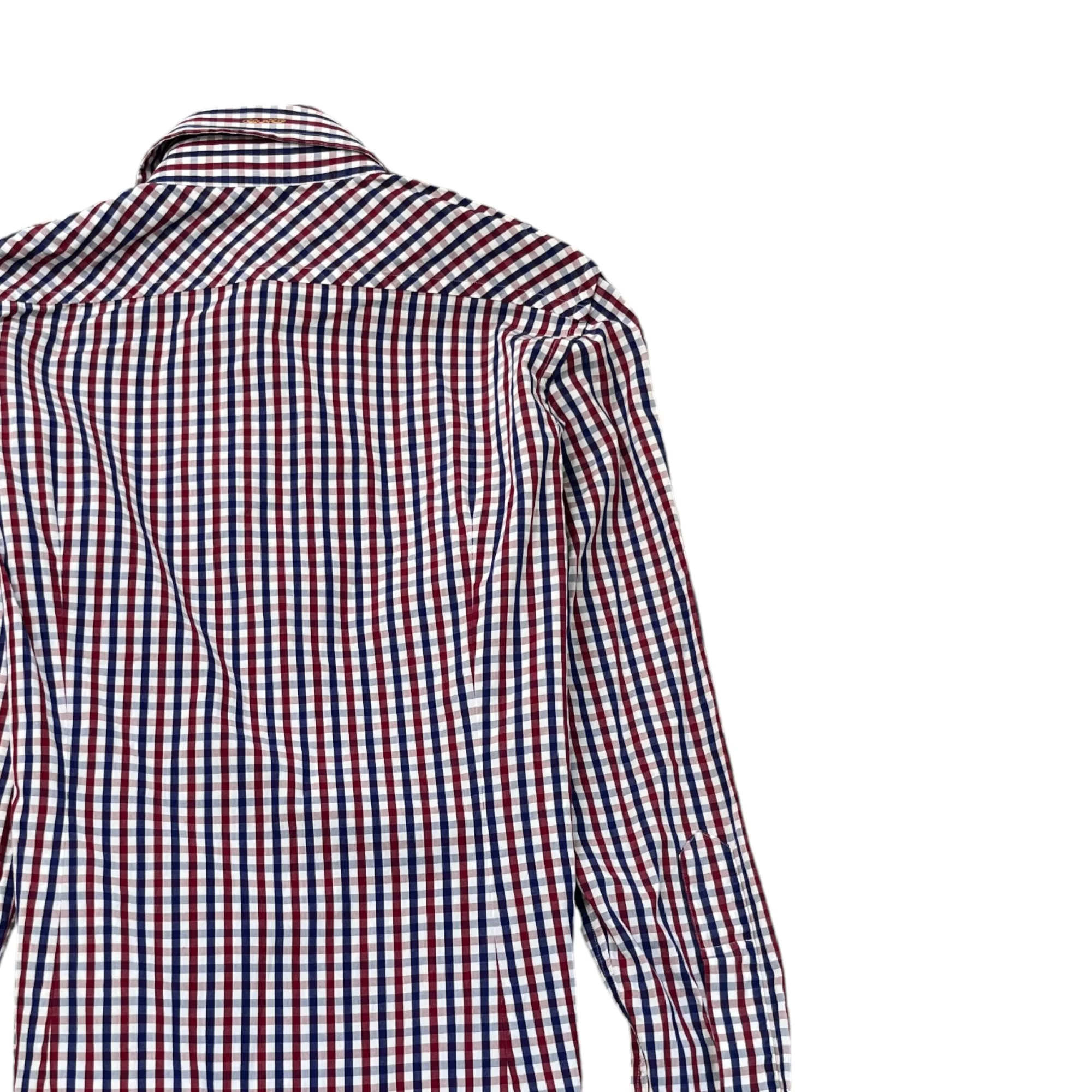 Men's Checkered Shirt Navy Size IT 48 / UK M - Image 4