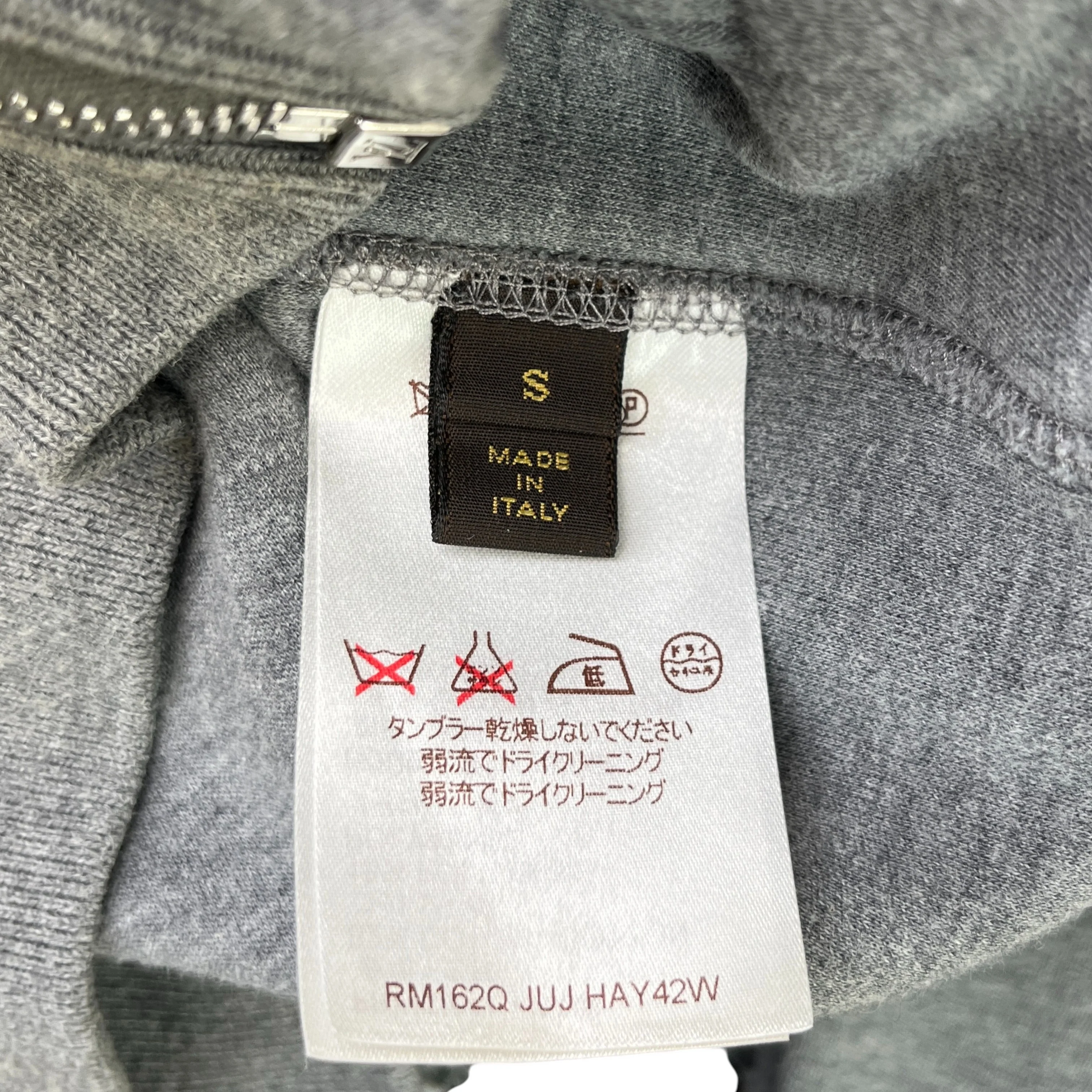 Men's Circle Logo Hoodie Grey Size S - Image 6