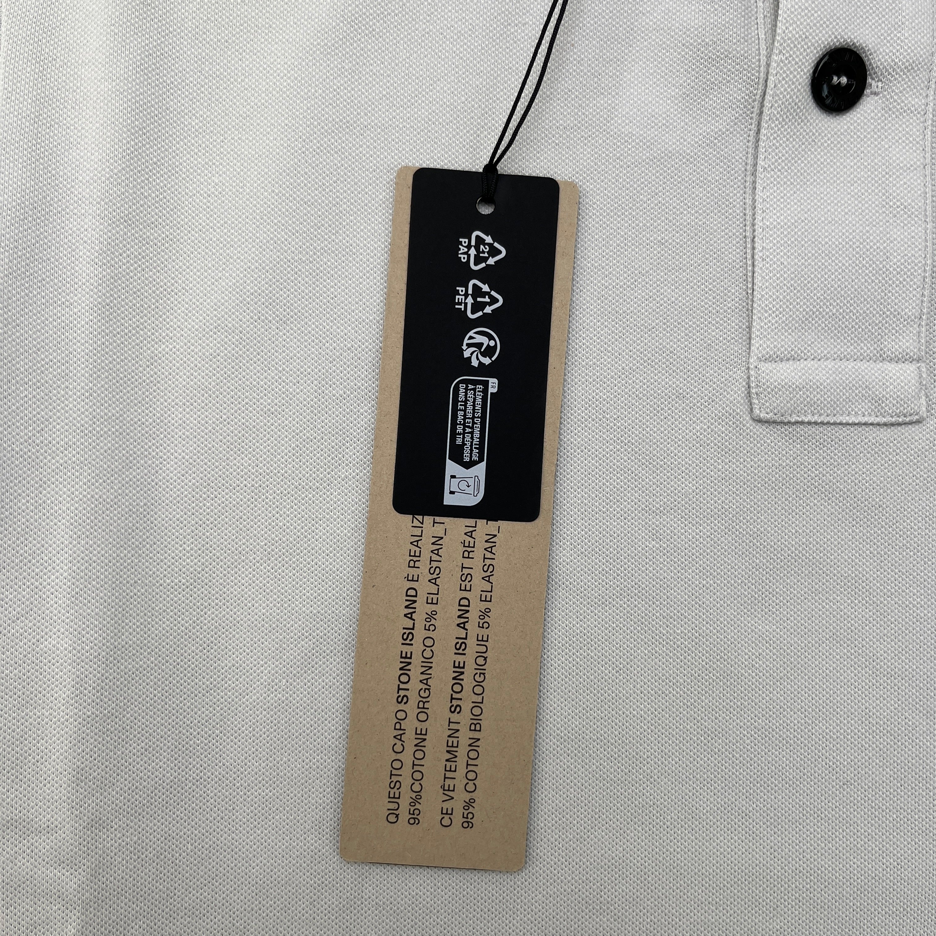 Men's Compass Logo Polo Shirt Grey Size M - Image 7