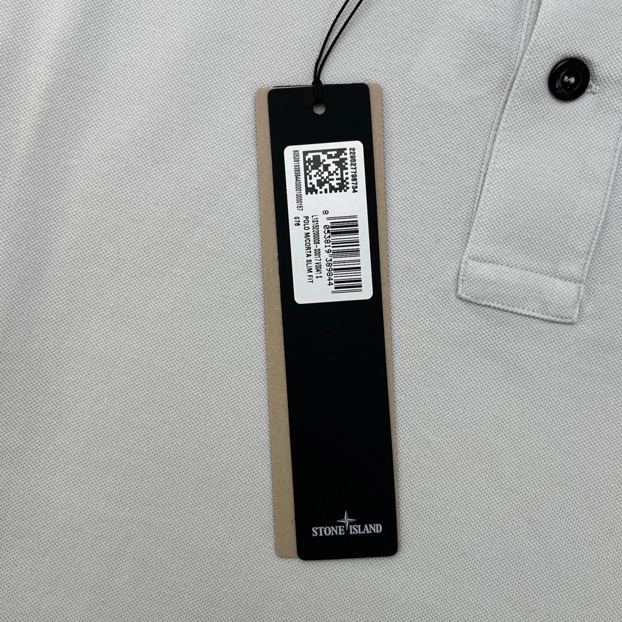 Men's Compass Logo Polo Shirt Grey Size S - Image 7