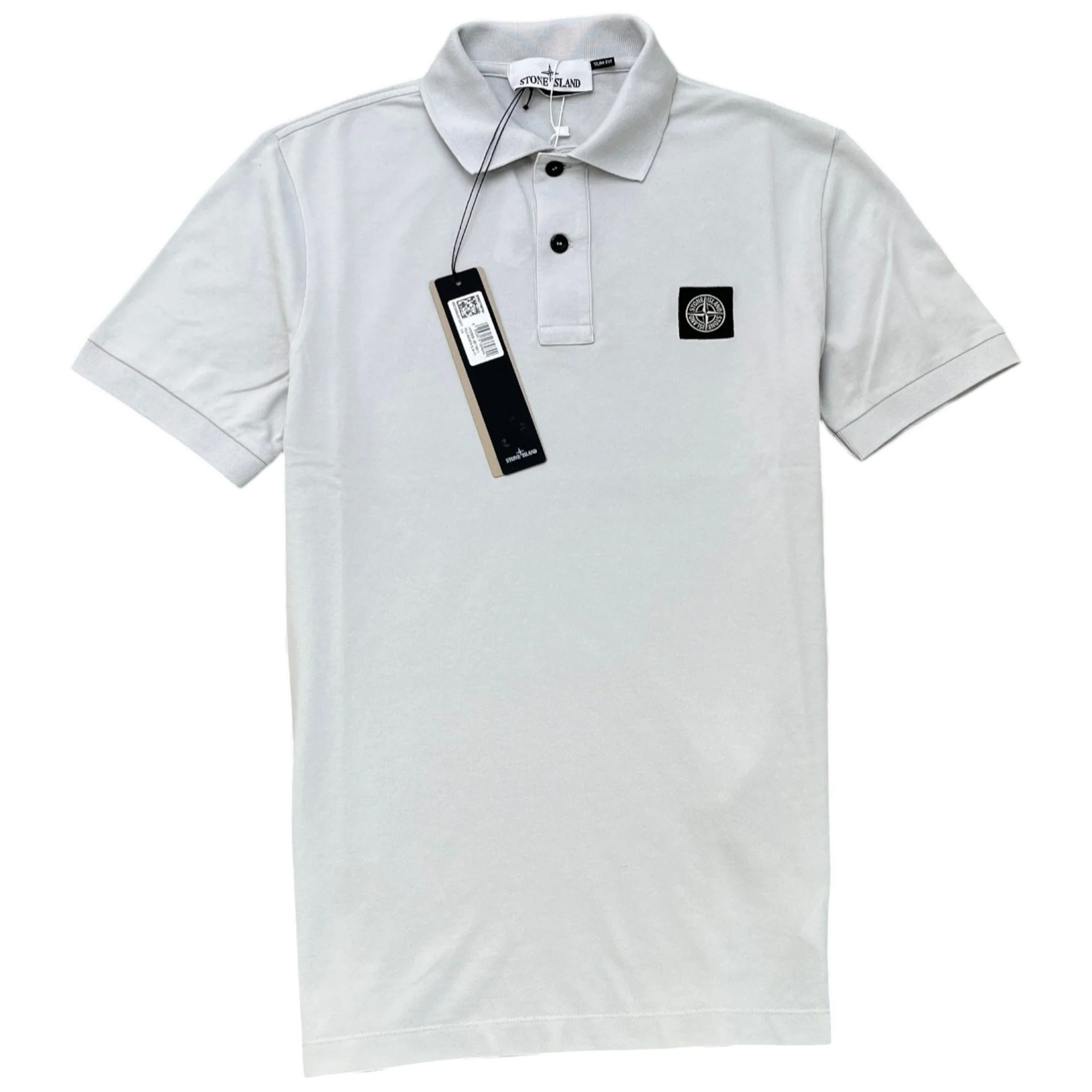 Men's Compass Logo Polo Shirt Grey Size S