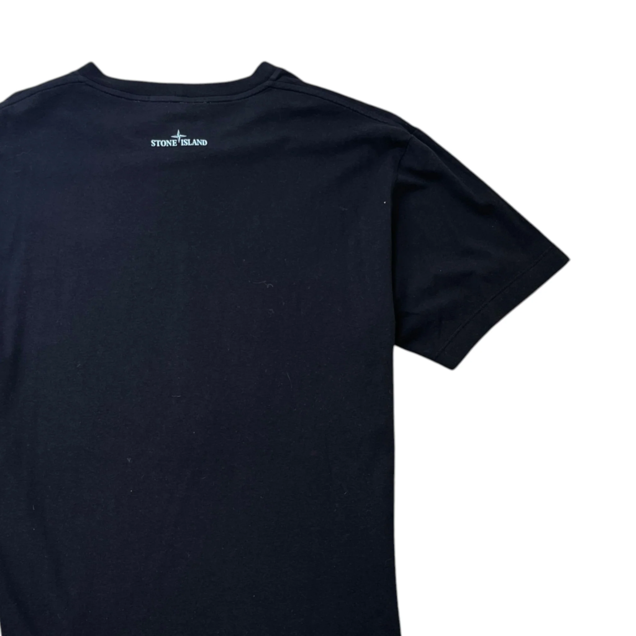 Men's Compass Logo Print T-Shirt Black Size XL - Image 4