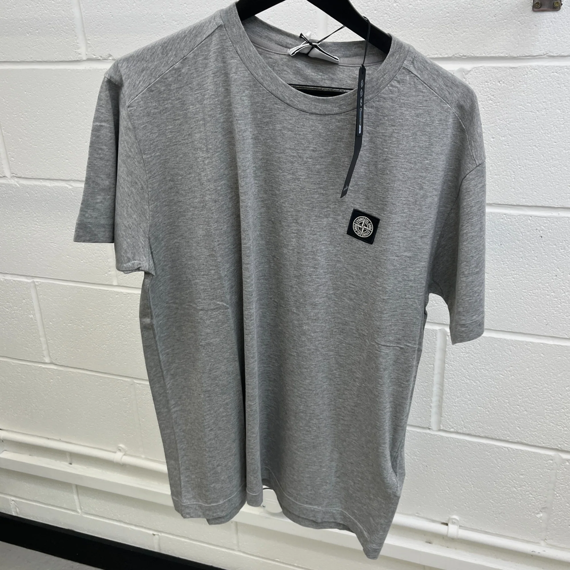 Men's Compass Patch T-Shirt Grey Size XXXL - Image 7