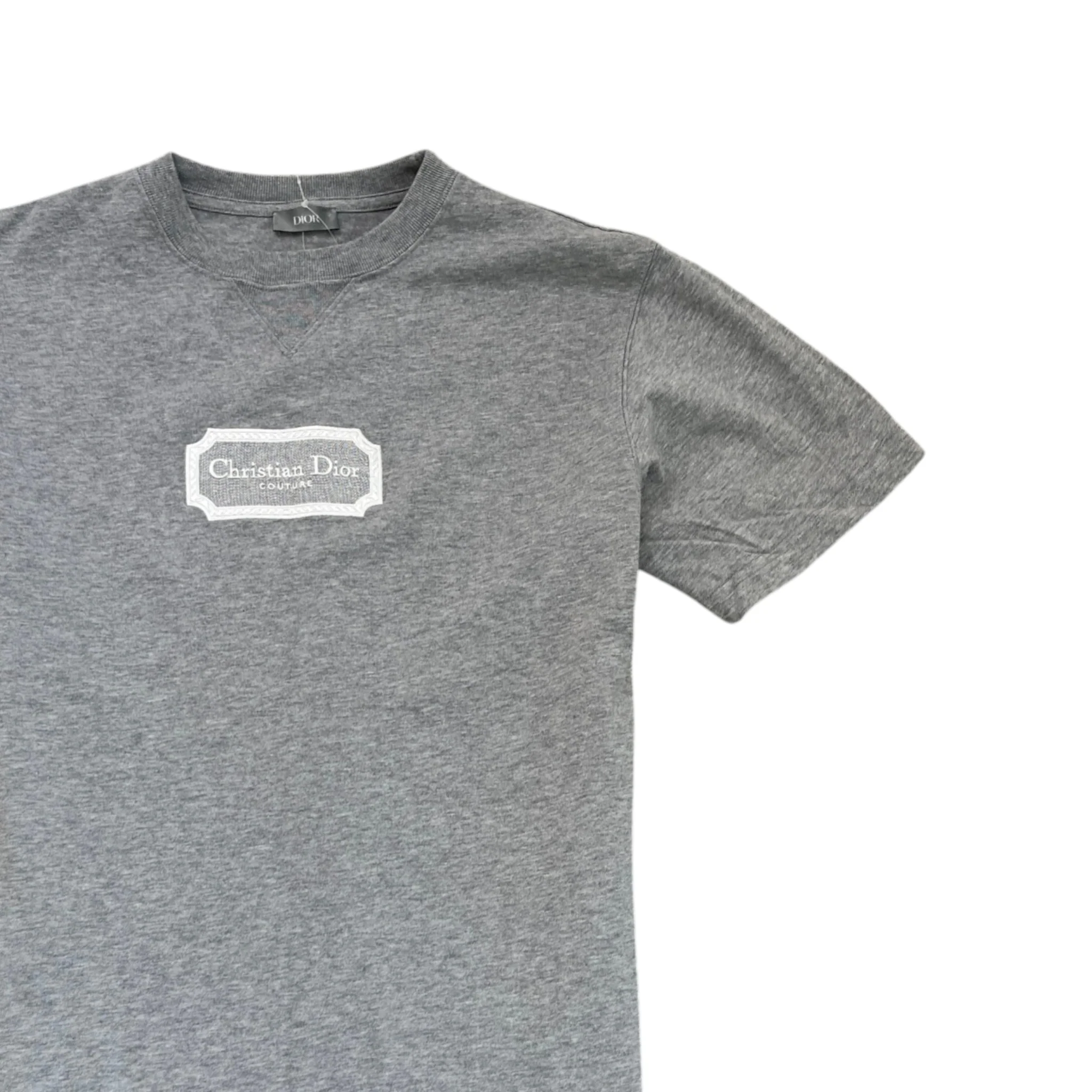 Men's Couture Logo T-Shirt Grey Size M - Image 3