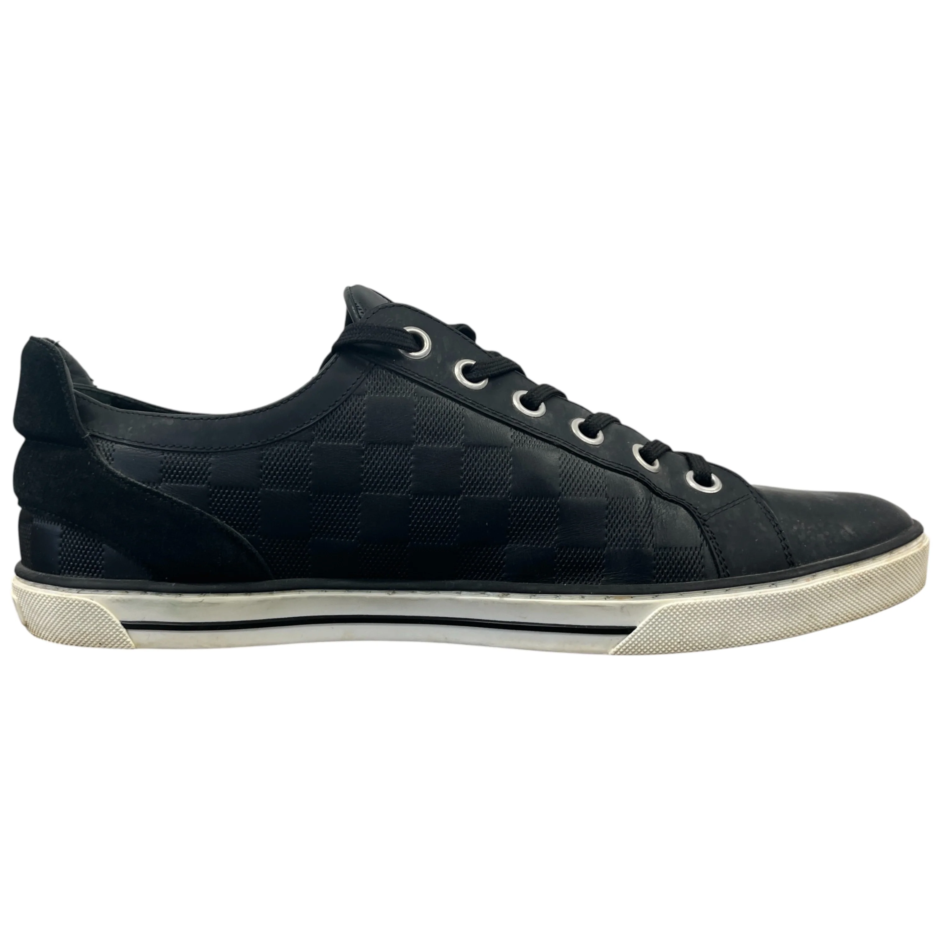 Men's Damier Challenge Zip Up Low Trainers Black Size EU 42.5 / UK 8.5 - Image 4