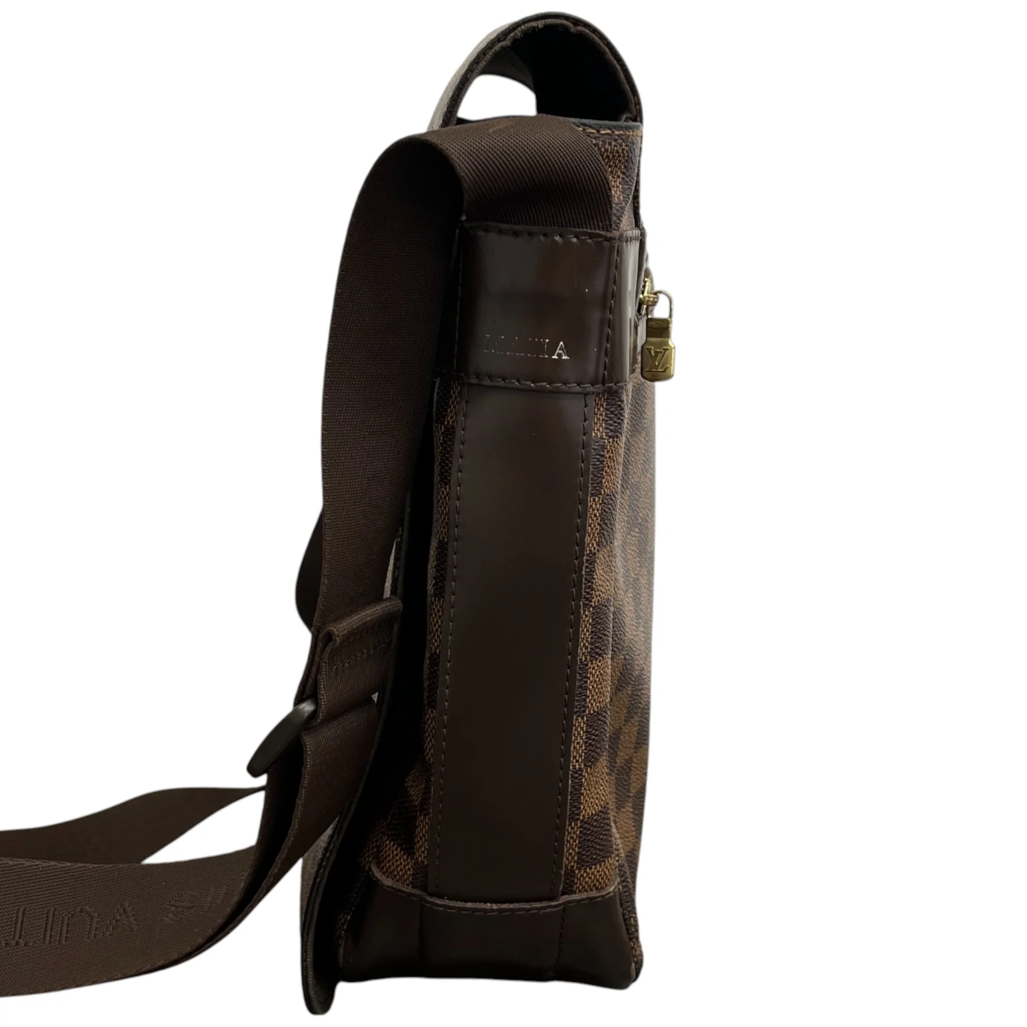 Men's Damier Ebene Bastille Messenger Bag Brown - Image 6