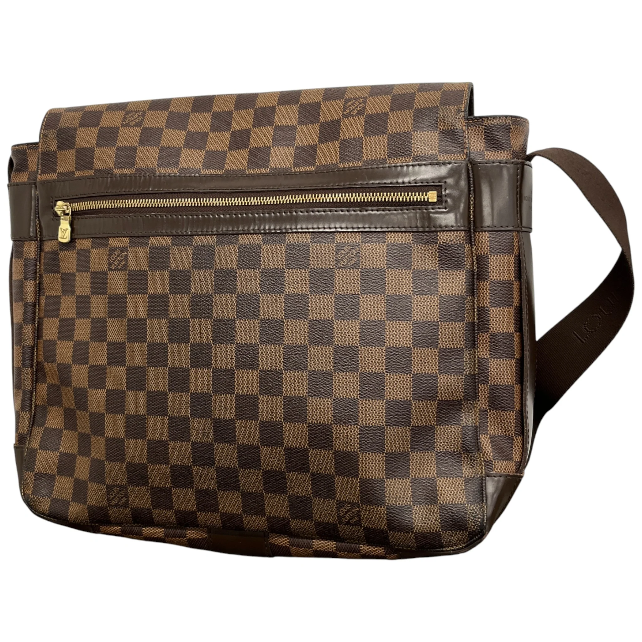Men's Damier Ebene Bastille Messenger Bag Brown - Image 9