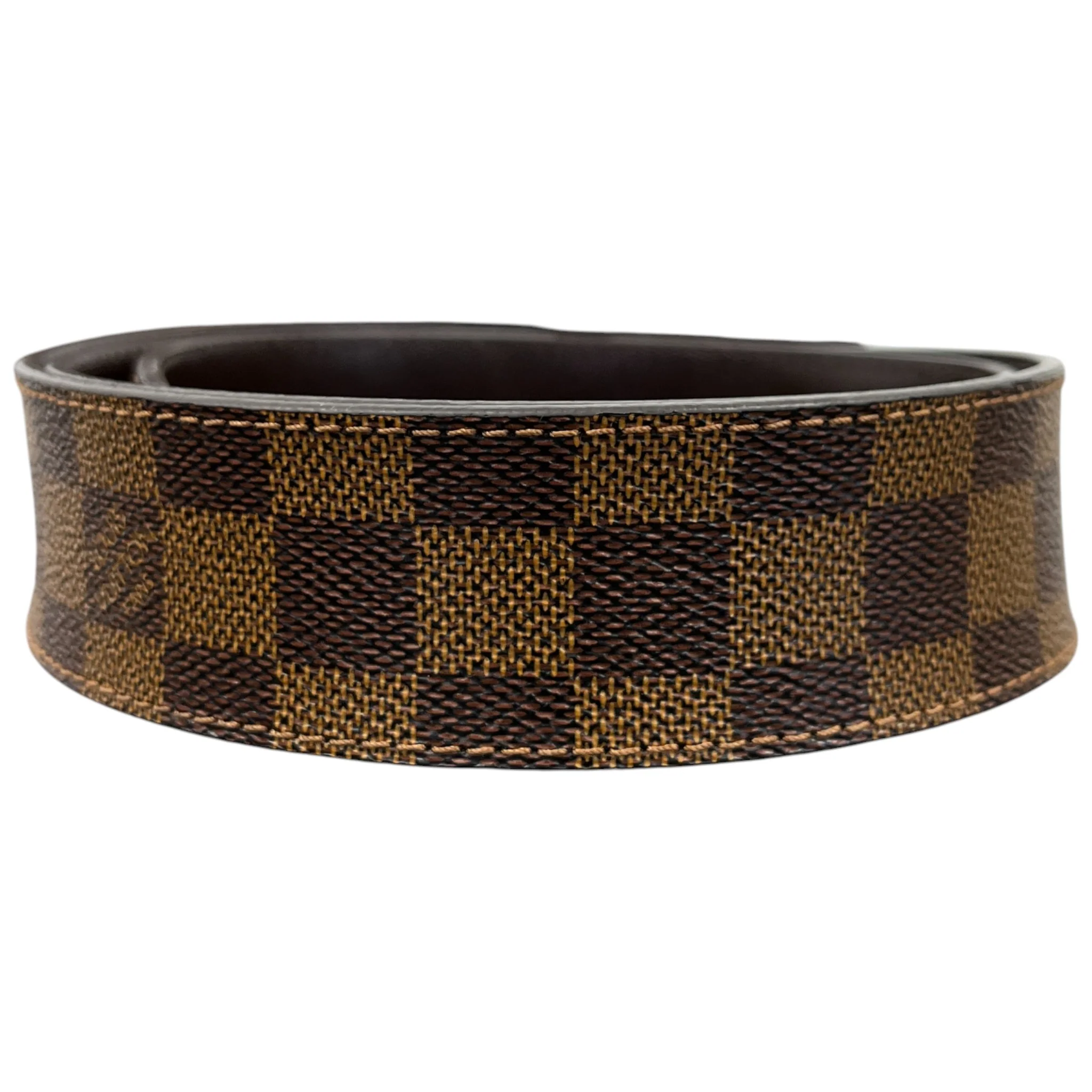 Men's Damier Ebene Lv Belt Brown Size Waist 32" - Image 3